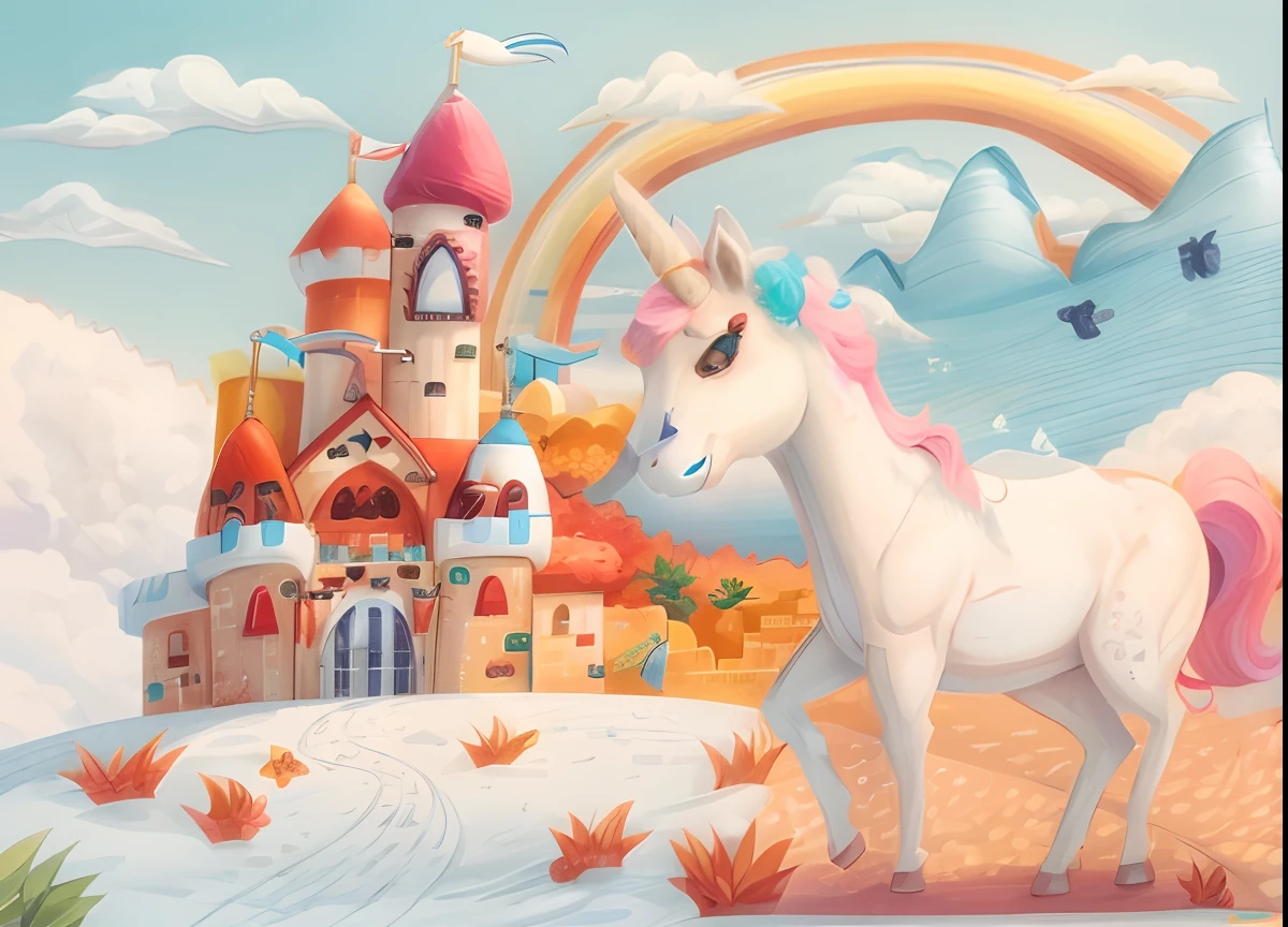 Unicorn with pink hair