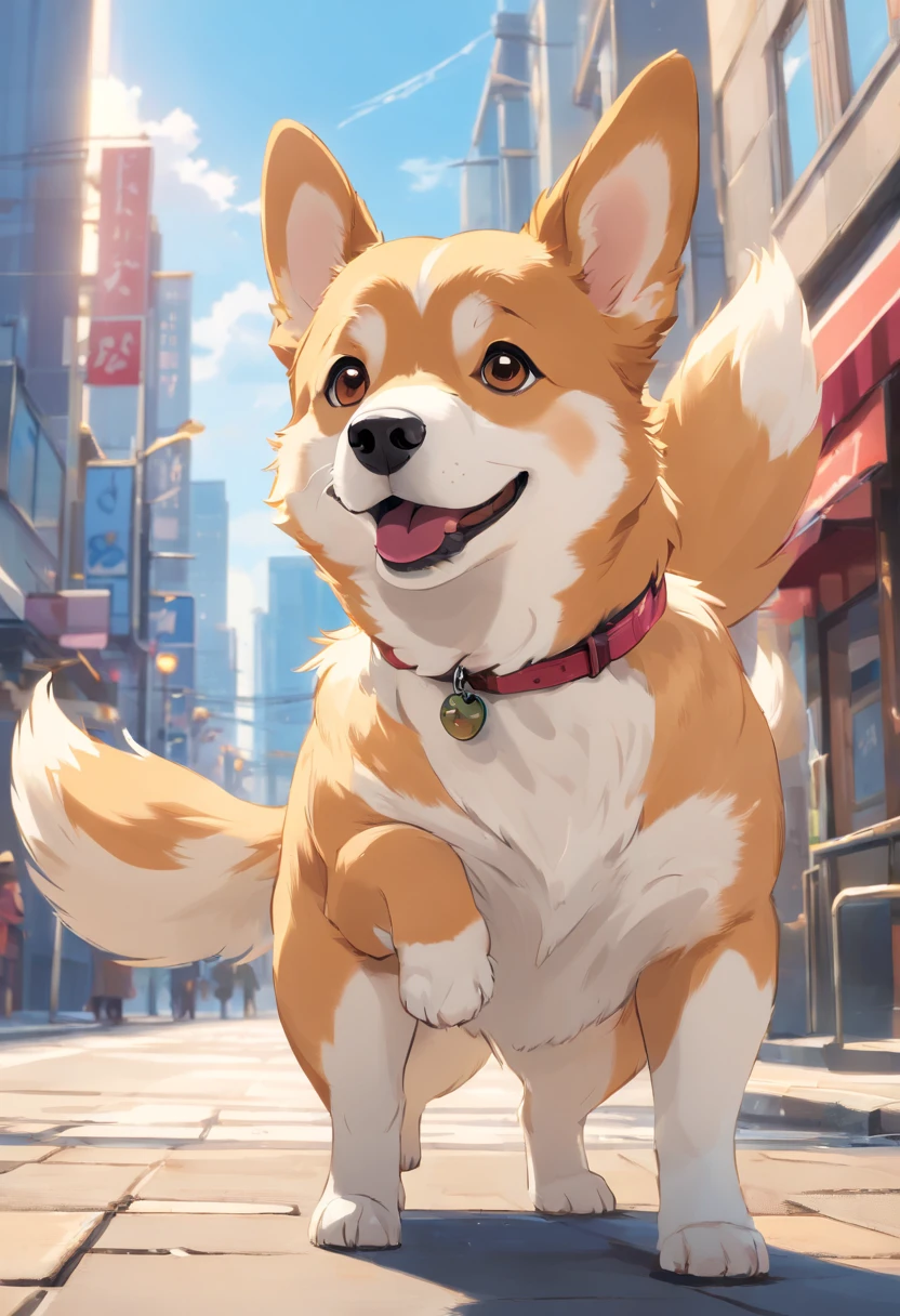 "Produces ultra-high-definition images that chic Pembroke Welsh Corgis, Classic Dog Pose. Using advanced macro photography techniques、Highlights the intricate details of the dog's coat, Standing ears, And expressive eyes and tongue are partially out. Place the camera at the dog's eye level, Create an intimate connection between the viewer and the dog's subject. Implement a wide aperture for a shallow depth of field, Make the dog stand out clearly against a gently blurred background. Improve lighting、Emphasizes the texture and contours of the dog's body, Using the software, Remove coarse shadows、, cosy atmosphere. Catch a dog in a relaxed position, But balanced, Show your flexibility and elegance. Try to capture the moment in natural movement, Stretching, grooming, etc., To convey a sense of authenticity. Implement post-processing techniques to improve image clarity, contrast, and color balance, Secure all aspects, From the dog's intricate patterns to its intense gaze, Rendered in stunning detail. Finally, Conveys the gentle beauty and innate grace of the Welsh dog Corgi Pembroke, Capture fleeting moments celebrating the unique essence of a dog's curiosity and balance."