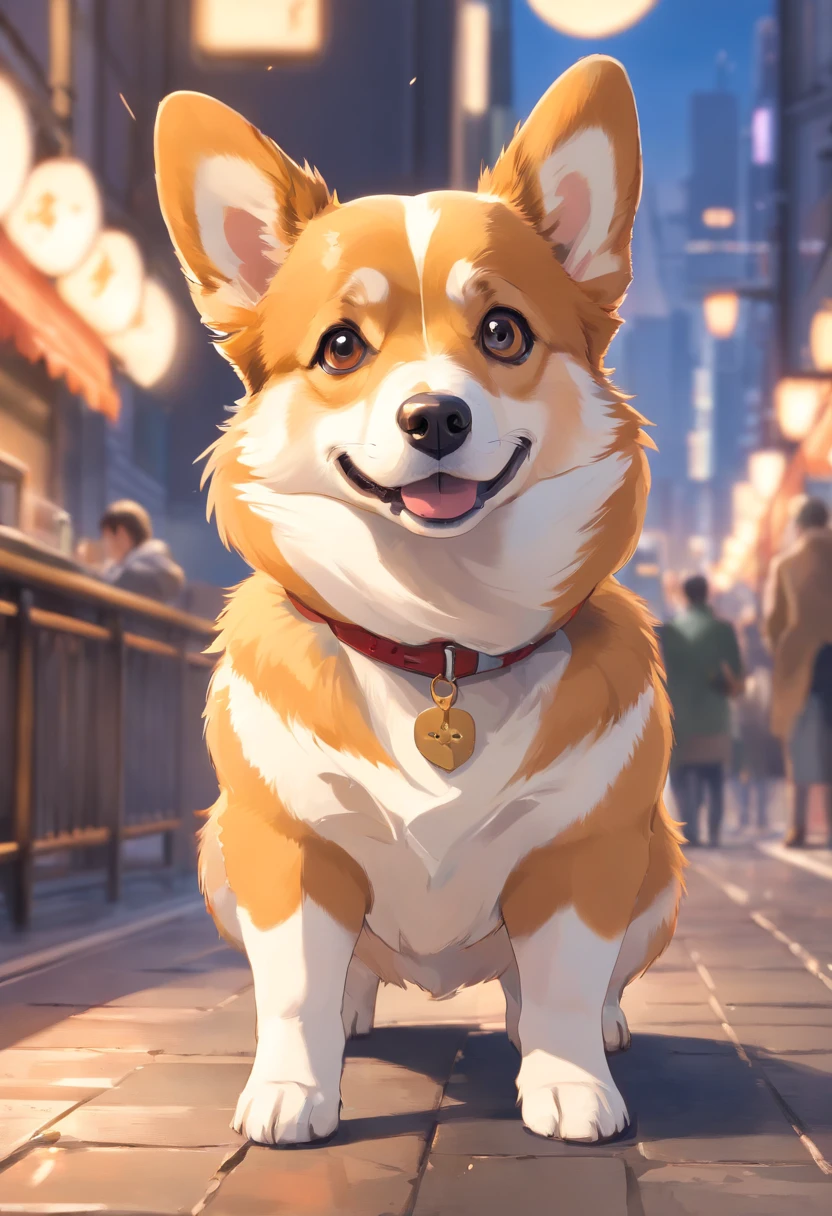 "Create a Pembroke Welsh Corgi with chic ultra-high definition images, Classic Dog Pose. Use of advanced macro photography techniques、Highlights the intricate details of the dog's coat, Standing ears, And expressive eyes and tongue are partially out. Place the camera at the dog's eye level, Creates an intimate connection between the viewer and the dog's subject. Implement a wide aperture for a shallow depth of field, Gently makes the dog stand out clearly against a blurred background. Improve lighting、Emphasizes the texture and contours of the dog's body, Use of Software, Remove coarse shadows、, cosy atmosphere. Catch a dog in a relaxed position, But balanced, Show flexibility and elegance. Try to capture the moment with natural movement, Stretching, Grooming, etc., To convey a sense of authenticity. Implement post-processing techniques to improve image clarity, Contrasty, and color balance, Protect all aspects, From the dog's intricate patterns to its intense gaze, Rendered in stunning detail. Finally, Pembroke Welsh Corgi Dog、Conveys the gentle beauty and innate grace of the dog, Capture fleeting moments celebrating the unique essence of a dog's curiosity and balance."