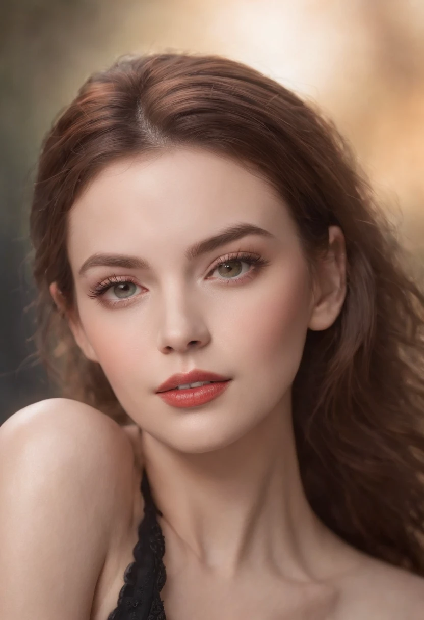 (realistic, attractive:1.1), (portrait, female), detailed eyes, detailed lips, cybernetic enhancements, shiny metallic skin, porcelain complexion, confident expression, high-definition, vibrant colors, soft lighting, sleek hairstyle, stylish outfit, contemporary background, high resolution, ultra-realistic rendering