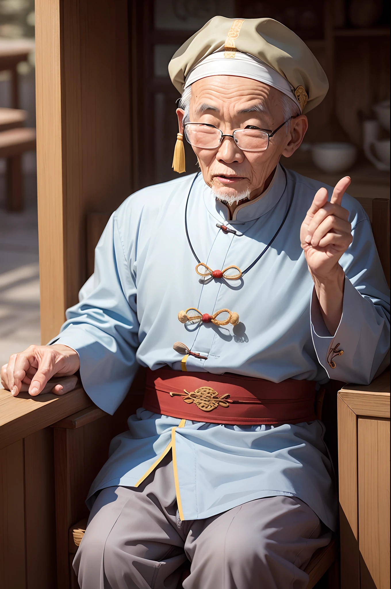 wise elderly chinese man,8d