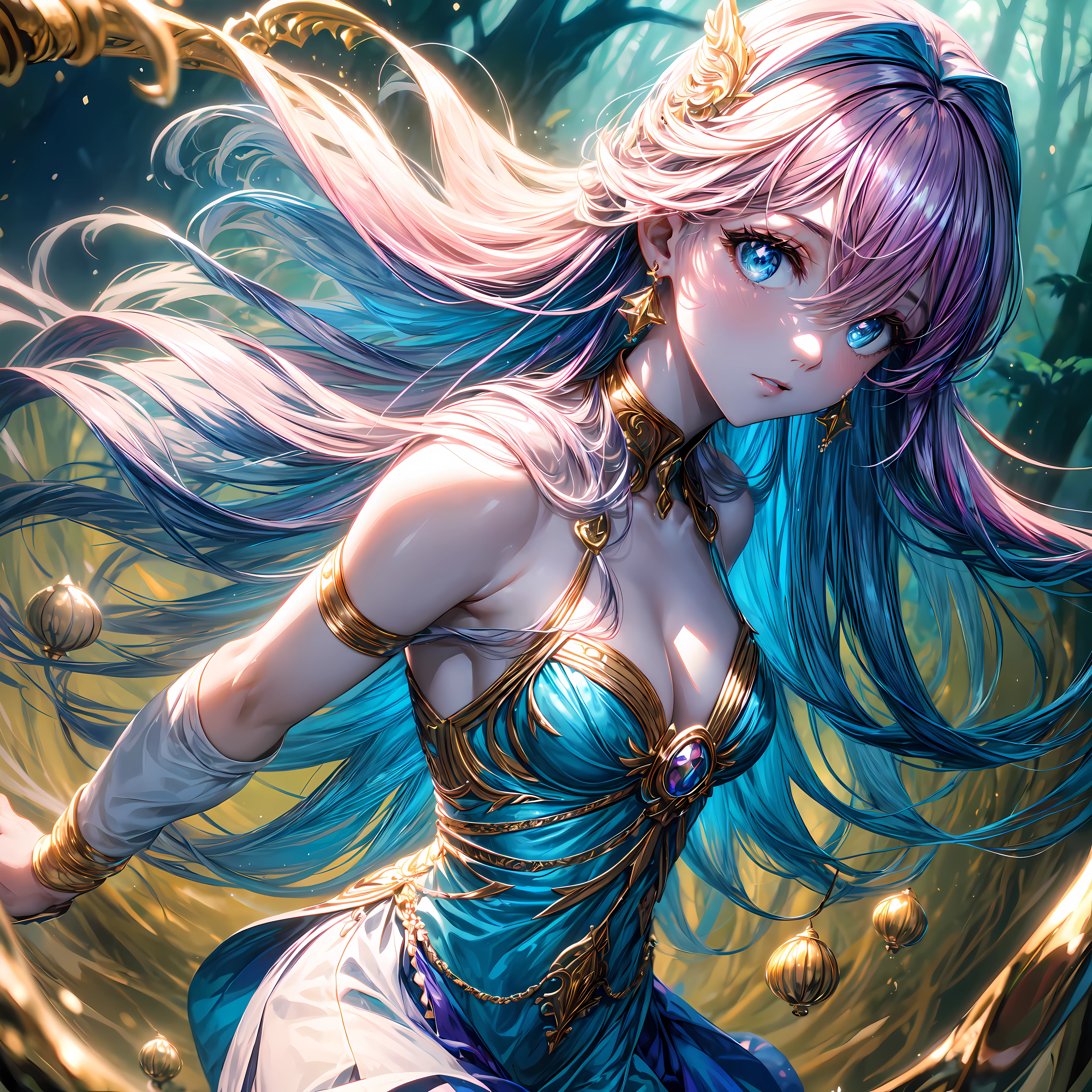 1girl,soio,only one,sozinho,Apenas um,um personagem,(((Personagem como perspectiva principal))),(((personagem no meio))),((master part)),((best quality)),(ultra-detalhado),(illustration), (4K) (FULL HD 4K) ,margem clara,Alphonse Mucha,extremamente detalhado CG unidade 8k papel de parede,((um extremamente delicado e bonito)),(Dynamic angle),An enchanted forest at night illuminated by bright mushrooms,((Efeito Tyndall)),(Fundo fluorescente das florestas de cogumelos),1girl,(arms behind back),(belos olhos detalhados),olhos amarelos bonitos,Pupila dourada,Rosto detalhado,parte superior do corpo,vestido branco,messy floating pink hair,((cabelos castanhos desgrenhados LONGOS)),foco,(beautiful water),Rio,Borboleta Voadora,sunlight,brilhar,Chiaroscuro,raio_Rastreamento,(Pintura),[[[[[[8 k artistic photography]]]]]],