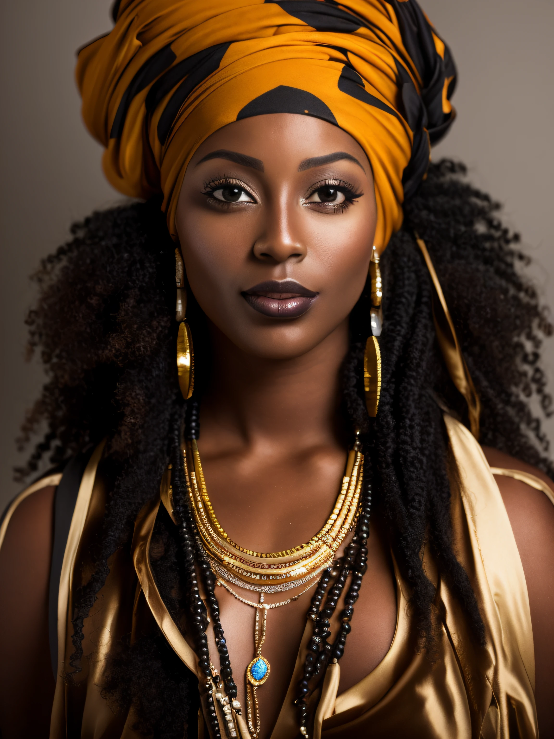 a close up of a woman with a turban and jewelry, stunning african princess, black african princess, african woman, black young woman, young black woman, african american woman, dark skin female goddess of love, african queen, african princess, black woman, african american girl, gorgeous woman, african, with brown skin, dark skin, african american elegant girl