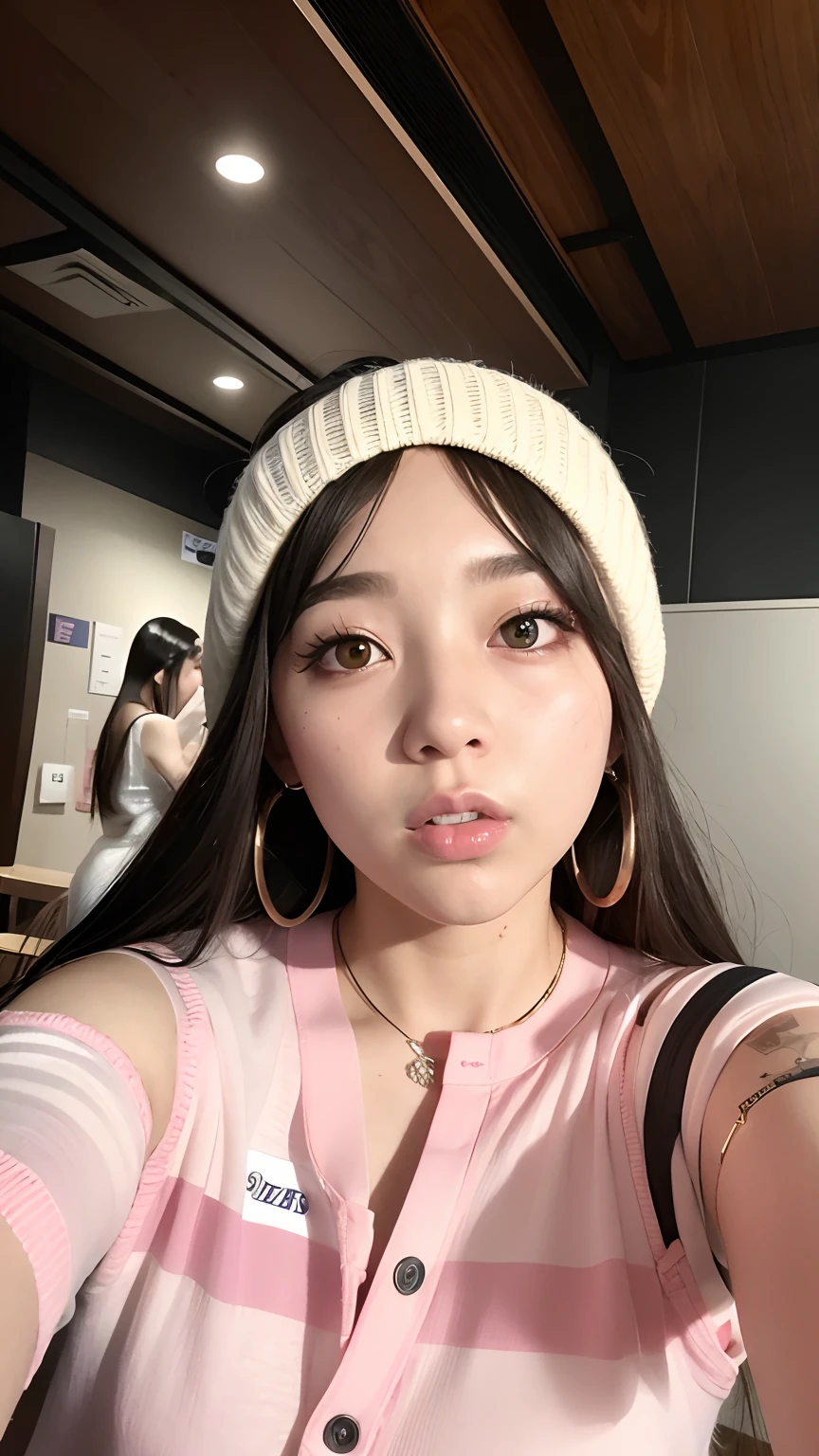 Real Images、Popular makeup, Tank tops、poneyTail、Beautiful navel、Big、ulzzangs, roseanne park of blackpink, One adorable Japan human face, Choi Hong Hwa, beautiful Korean women, Korean Girl, Young adorable Korean face, 8K selfie photo, sakimichan, Jinyoung Shin, korean face features