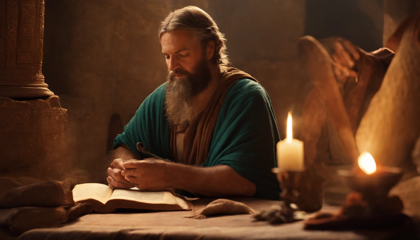 Paul writing the Bible 2,000 years ago