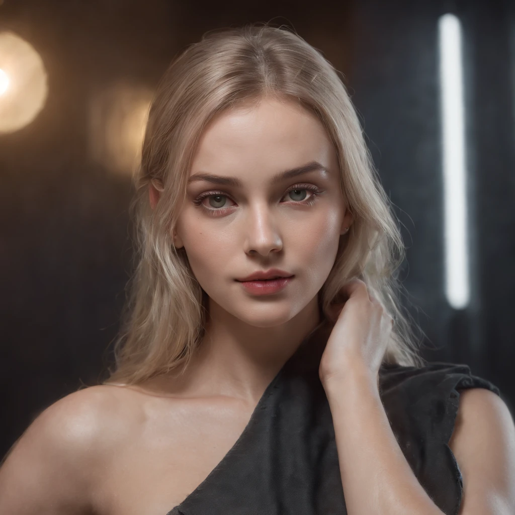 Face portrait photo of a 23-year-old European girl, RAW, belle femme, semi-open strawberry lips, fossettes, regard nostalgique, (extra-long wavy blonde hair), ((face detailed)), ((detailed facial features)), (finely detailed skin), pale skinned, (In a highly detailed deep neckline sexy futuristic cyberpunk dress made of circuit boards, The cyberpunk environment of the megalopolis, neons, gratte-ciel), (torse nu), ((dans la salle de sport)), soft natural lighting, wet skin, environnement cyberpunk megapole, (couleurs froides), humide, reflets, (master piece) (Perfect aspect ratio), (photo realist), (beste-Qualit), (detailded) photographed on a Canon EOS R5, objectif 50mm, F/2.8, HDR, (8k) (papier peint) (lighting cinematic) (dramatic lighting) (mise au point nette) (complexe), photo RAW, photo RAW, photo gigachad, pose pour appareil photo, jeans noirs, arm behind, 8k uhd, DSLR, highly quality, grain du film, Fujifilm XT3, extremly detailed, photoreallistic, Realstic, incroyablement absurde, highly detailed, mise au point nette, (professional studio lighting), (professional color grading), On-board lighting, dramatic lighting, lighting cinematic, Luminous reflections, Soft natural lighting, couleur douce, cartographie photonique, radiosity, (beaux yeux), (detailled eyes), (face detailed), eyes symmetrical, sharp eyes, visage froid, corps entier), (high level of detail), (humide, oil-lubricated), (athletic body), (en sueur), taille fine, gros seins, (sperm in the breasts), very detailed skin, uncharacterized texture, hyper detailed, realistic skin texture, armure, beste-Qualit, ultra highres, (photoreallistic: 1.4) high resolucion, Detailed, photo brute, nette re, by Lee Jeffries Nikon D850 Film Photography 4 Kodak Portra 400 F1 Camera.6 Lens Rich Colors Texture Hyper Realistic Dramatic Lighting UnrealEngine tenda
