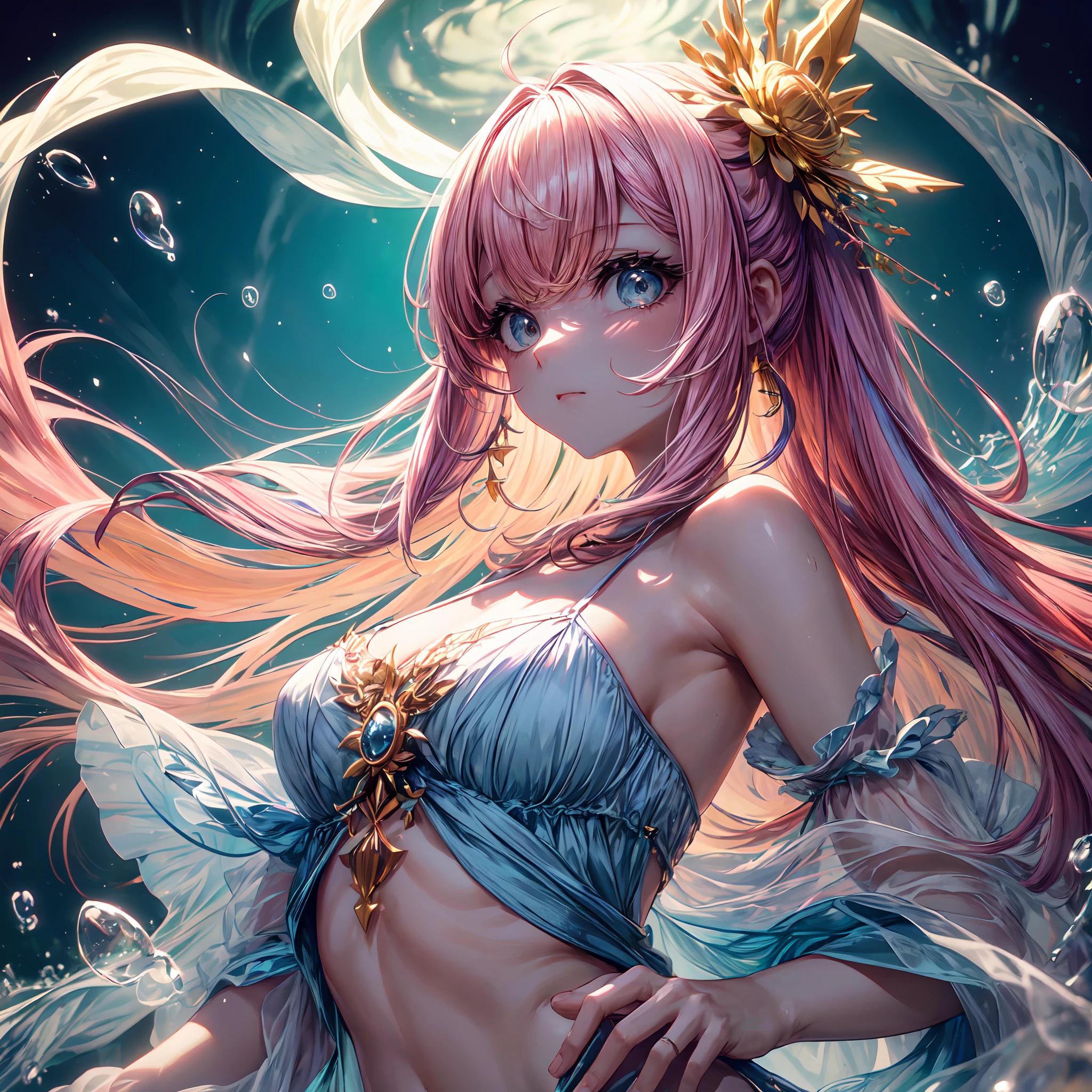 1girl,soio,apenas um,sozinho,apenas um,um personagem,(((Personagem como perspectiva principal))),(((personagem no meio))),((master part)),((best quality)),(ultra-detalhado),(illustration), (4k) (Full HD 4K) ,margem clara,Alphonse Mucha,extremamente detalhado CG unidade 8k papel de parede,((um extremamente delicado e bonito)),(Dynamic angle),An enchanted forest at night illuminated by bright mushrooms,((efeito tyndall)),(Fundo fluorescente das florestas de cogumelos),1girl,(arms behind back),(belos olhos detalhados),Olhos amarelos bonitos,Pupila dourada,rosto detalhado,parte superior do corpo,vestido branco,messy floating pink hair,((cabelos castanhos desgrenhados LONGOS)),foco,(beautiful water),rio de janeiro,Borboleta Voadora,sunlight,brilhar,Chiaroscuro,raio_rastreamento,(pintura),[[[[[[8 k artistic photography]]]]]],