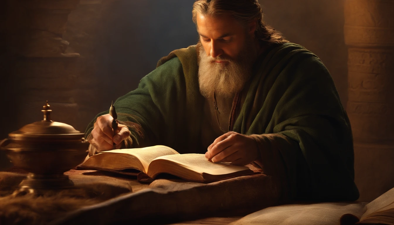 Paul writing the Bible 2,000 years ago