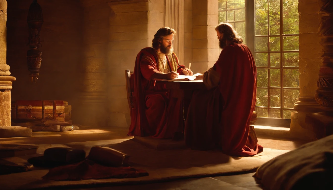 Paul writing the Bible 2,000 years ago