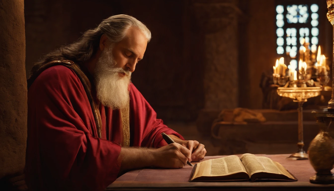 Paul writing the Bible 2,000 years ago