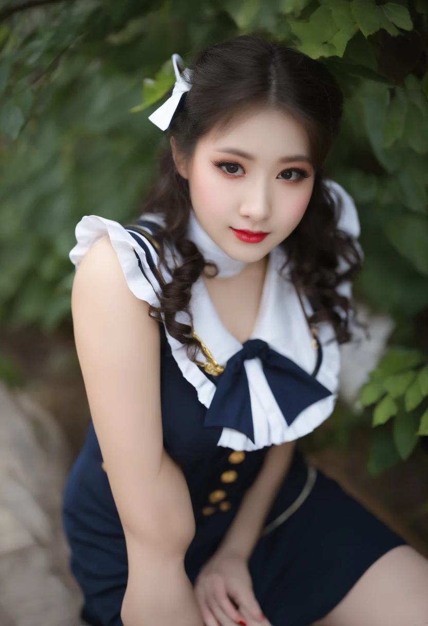 I cup big breasts black stockings sailor suit
