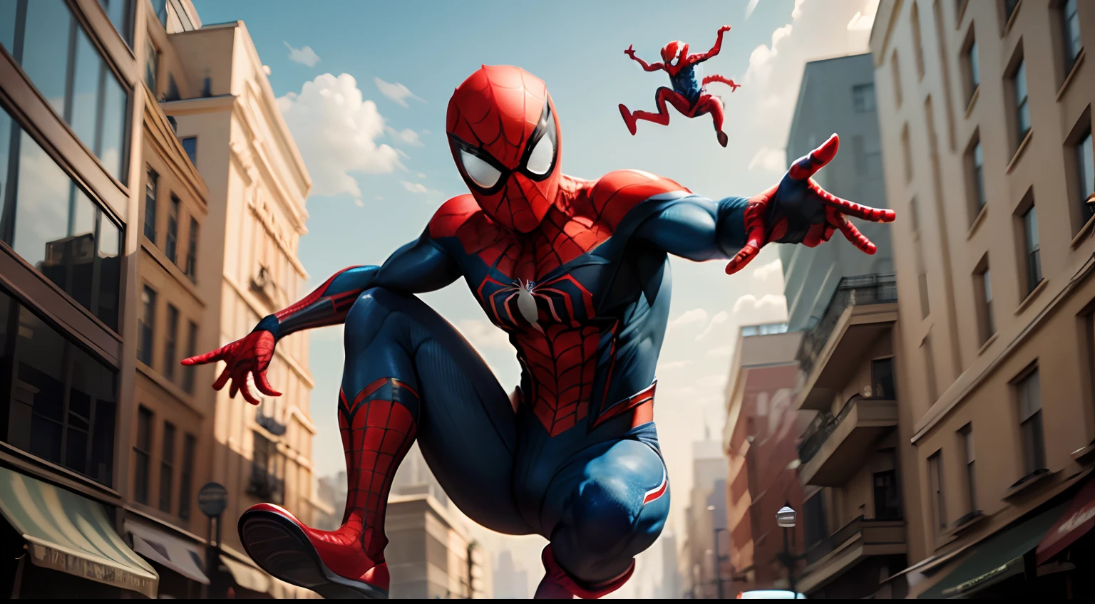 Spiderman playing an Xbox series x