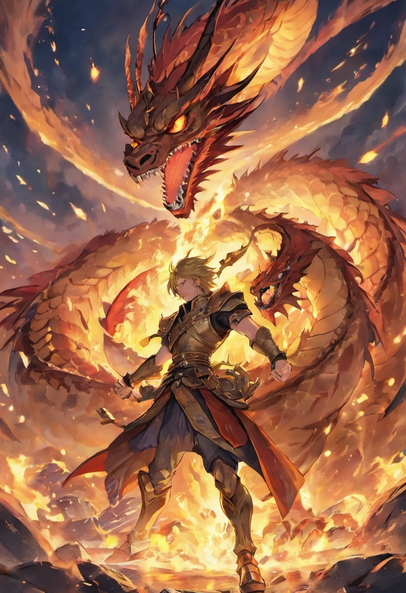 warrior fighting dragon, Saint George,Smaug