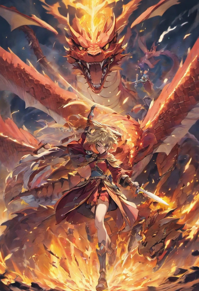 warrior fighting dragon, Saint George,Smaug