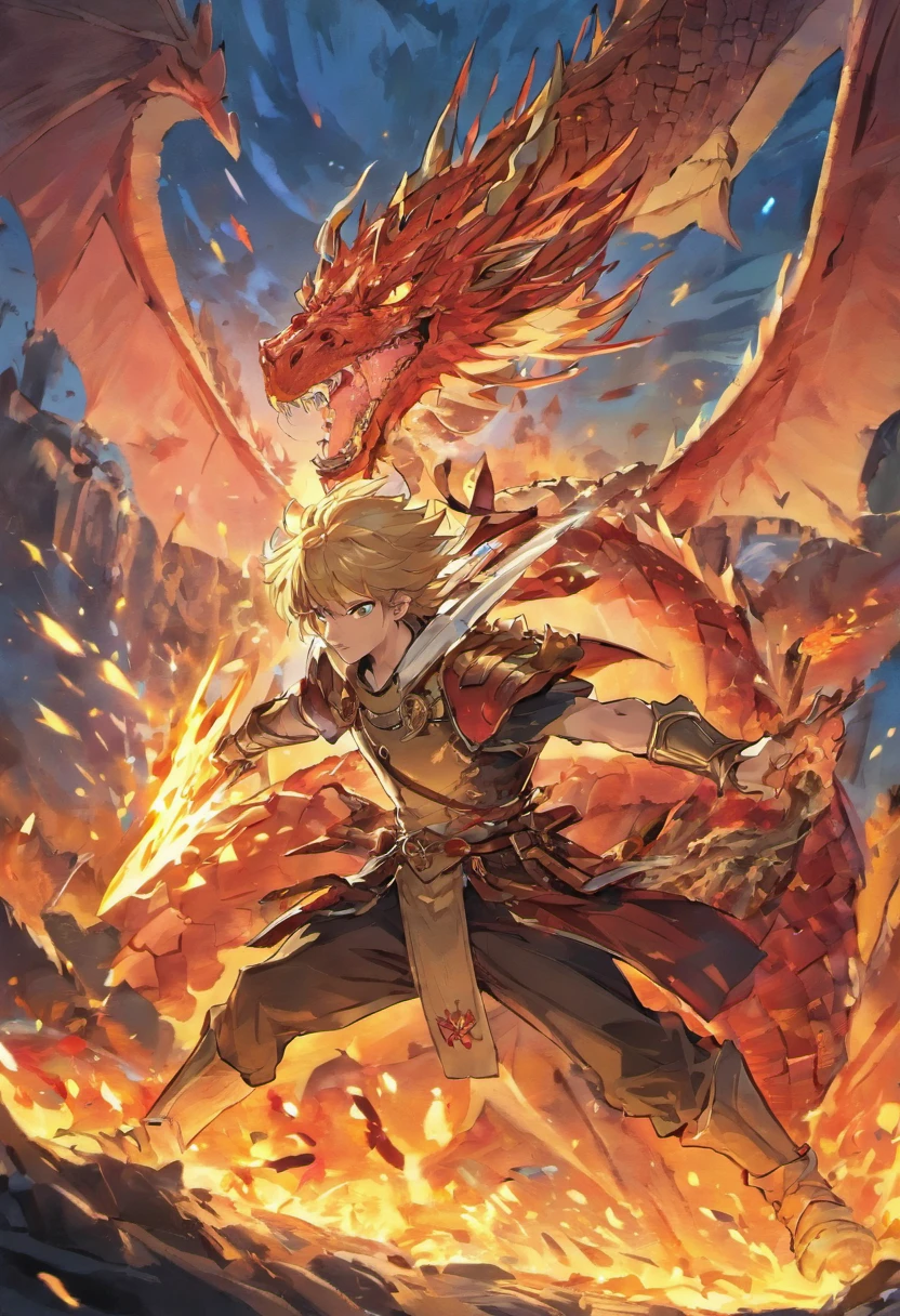 warrior fighting dragon, Saint George,Smaug