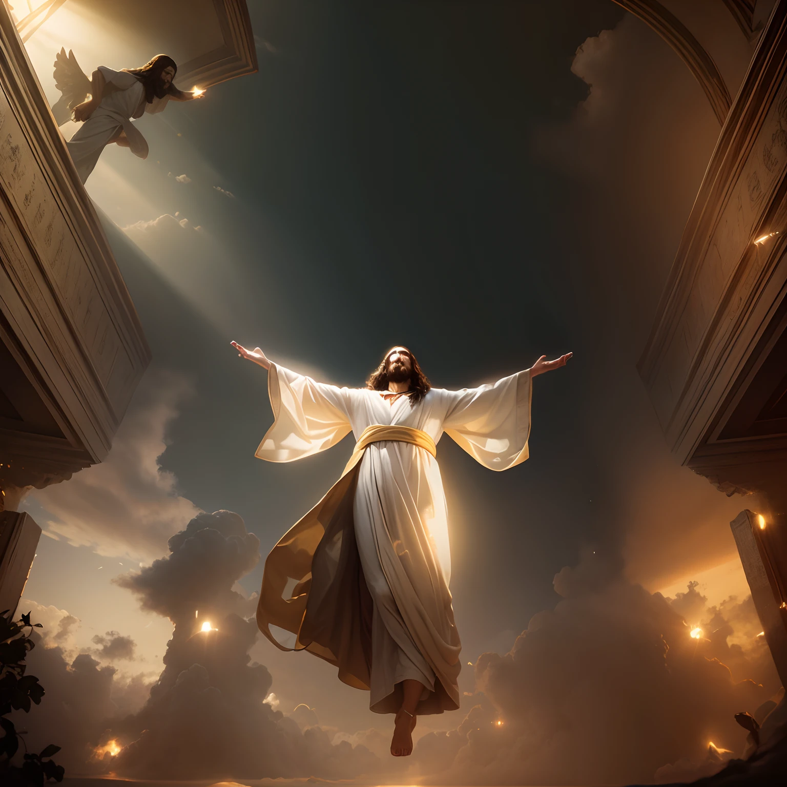 Jesus photo real editing background remove lighting background lighting