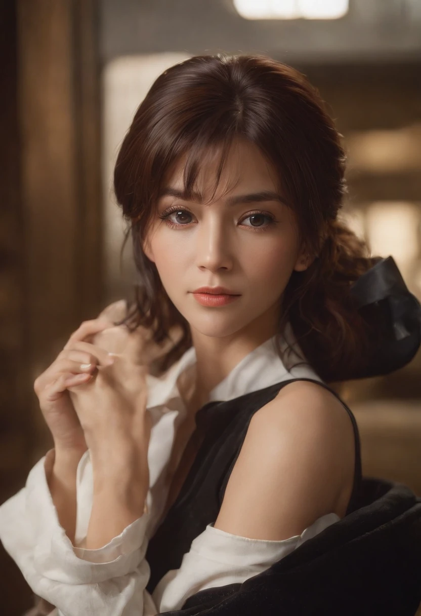 Neo-(Photorealistic - Key Shots - Cowboy Bebop, anime Illustrator, interpretation)- Shy and timid girl with glasses, Those who later gain confidence and courage, How to get magical powers, And go in search, To save your world from the evil Overlord..、fullnude