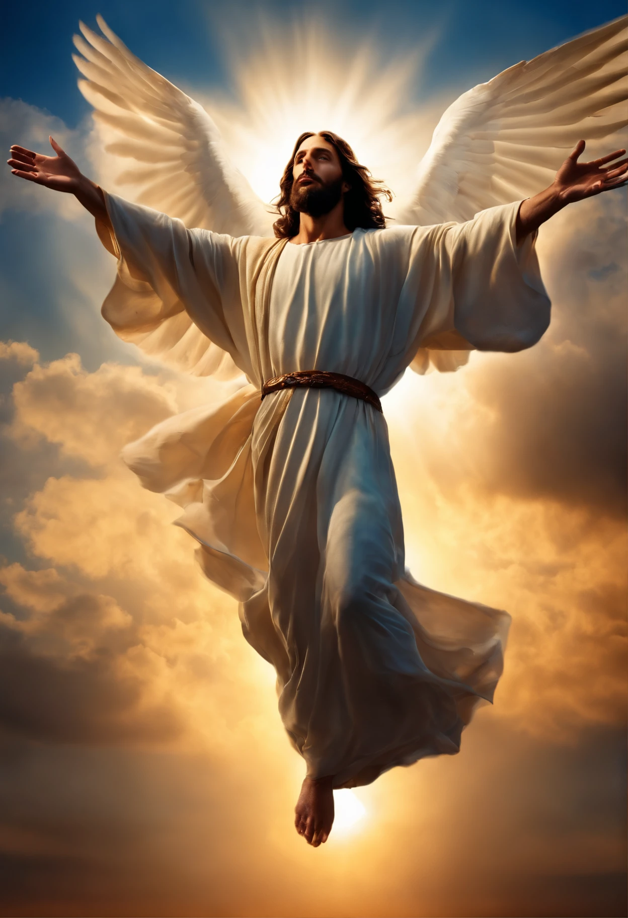 photo of jesus flying dove flying lighting song theme photo