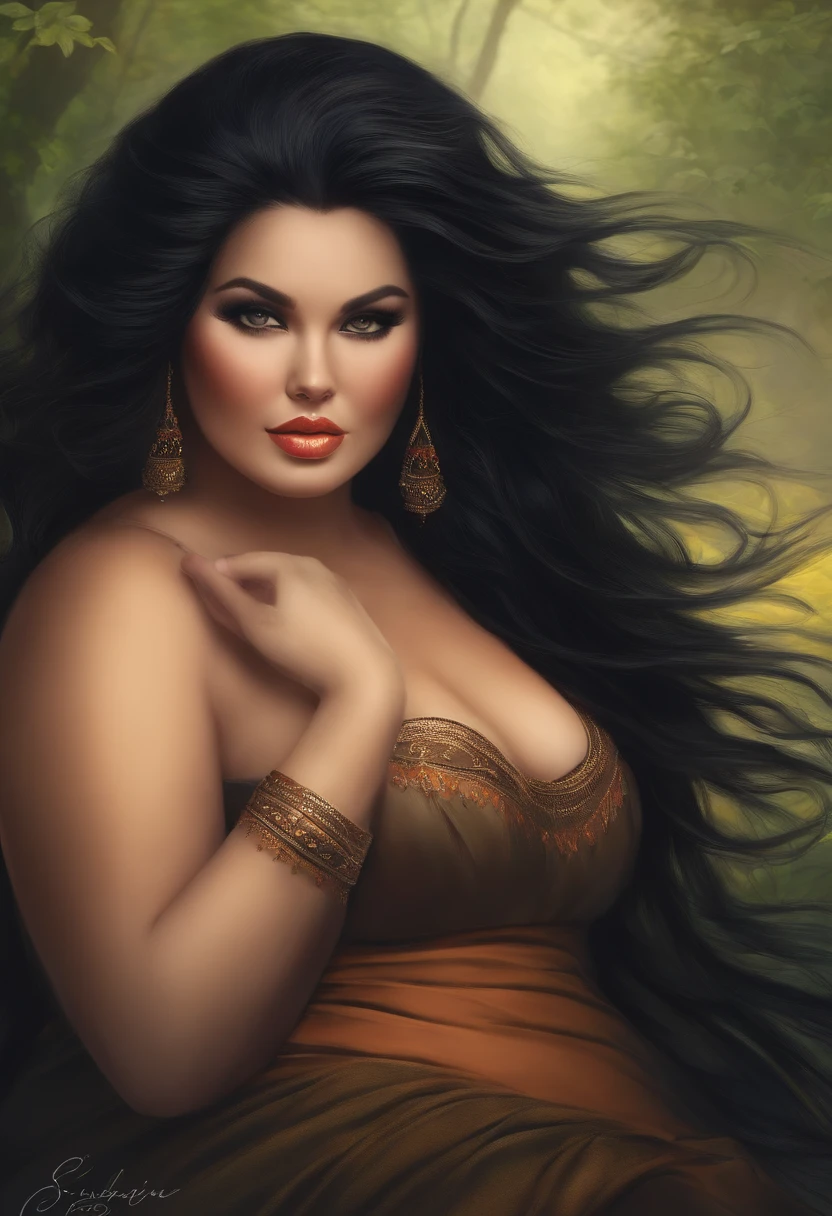 chubby woman with long black hair beautiful nsfw