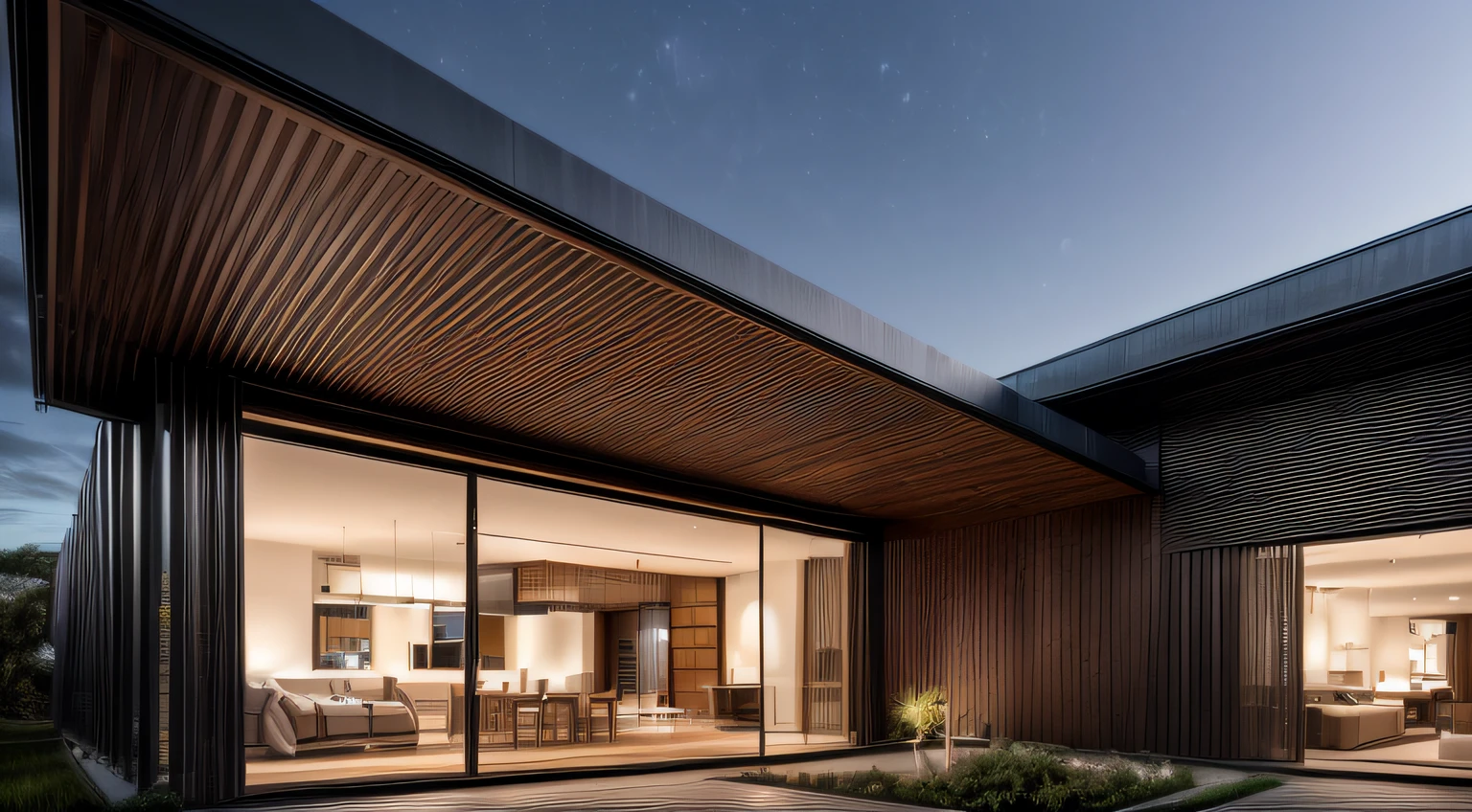 Casa estilo Bauhaus, casa de vidro com um telhado inclinado, moderno, Dynamic (Foto RAW, real, melhor qualidade, master part:1.2), (hyper realistic, photo-realistic:1.2), alta qualidade, (Dark lighting:1.2), perfect lighting, archdaily, Bohemian House, Luxury beachfront villas in the Caribbean, Villa loft de vidro Open Space com jardim no telhado, moderno, Dynamic (Foto RAW, real, melhor qualidade, master part:1.2), (Ultra foto Realsisim, photo-realistic:1.2), alta qualidade, (Dark lighting:1.2), perfect lighting, Ultra - Detalhado, detalhes intrincados, super detalhado, Atmosphere –Upligh, Super - Resolution, Por foto RGB, Meia traseira Lightin Casa estilo Bauhaus, casa de vidro com um telhado inclinado, moderno, Dynamic (Foto RAW, real, melhor qualidade, master part:1.2), (hyper realistic, photo-realistic:1.2), alta qualidade, (Dark lighting:1.2), perfect lighting, archdaily