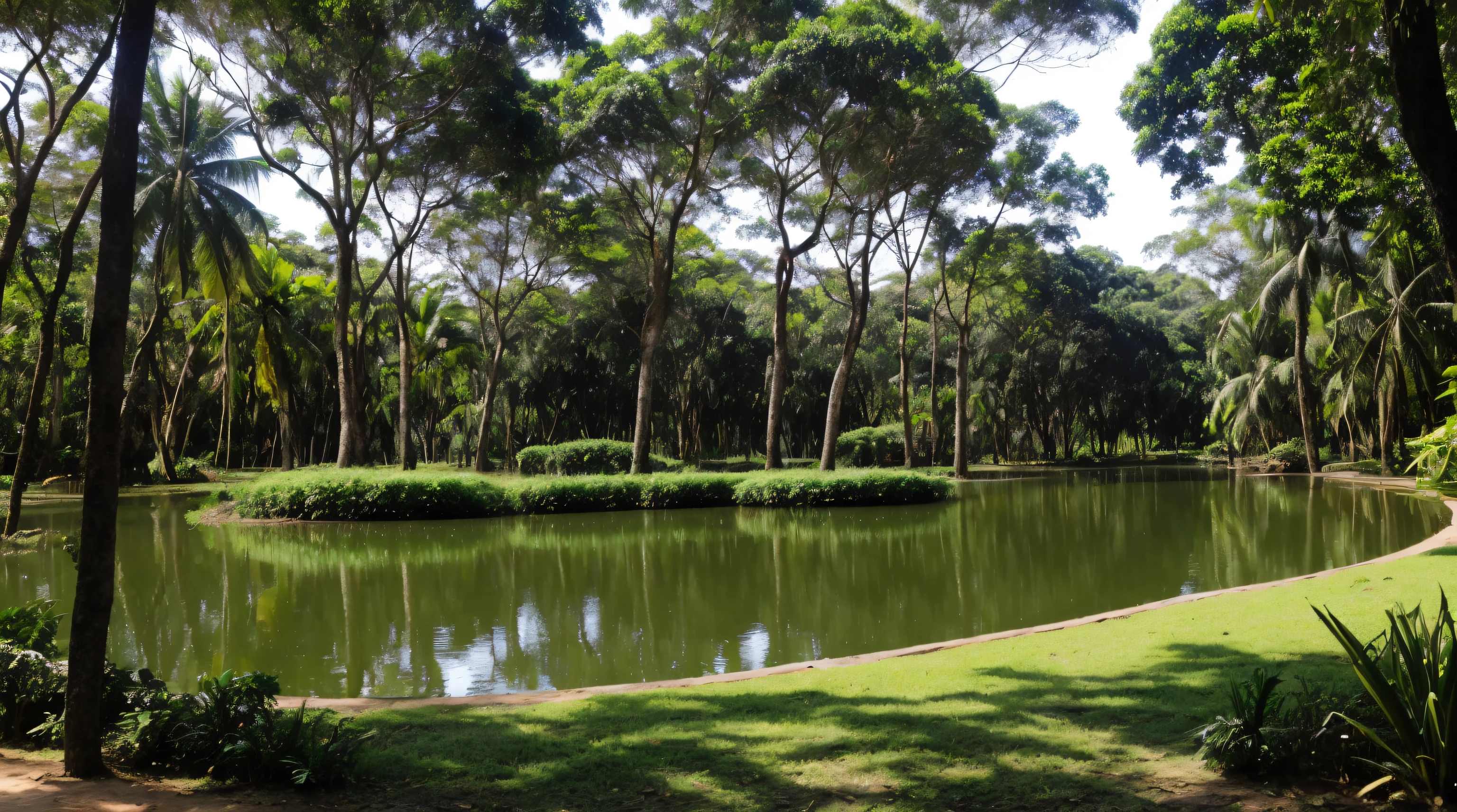 Parque incrivelmente belo, vegetation, natureza, visto de um ponto alto