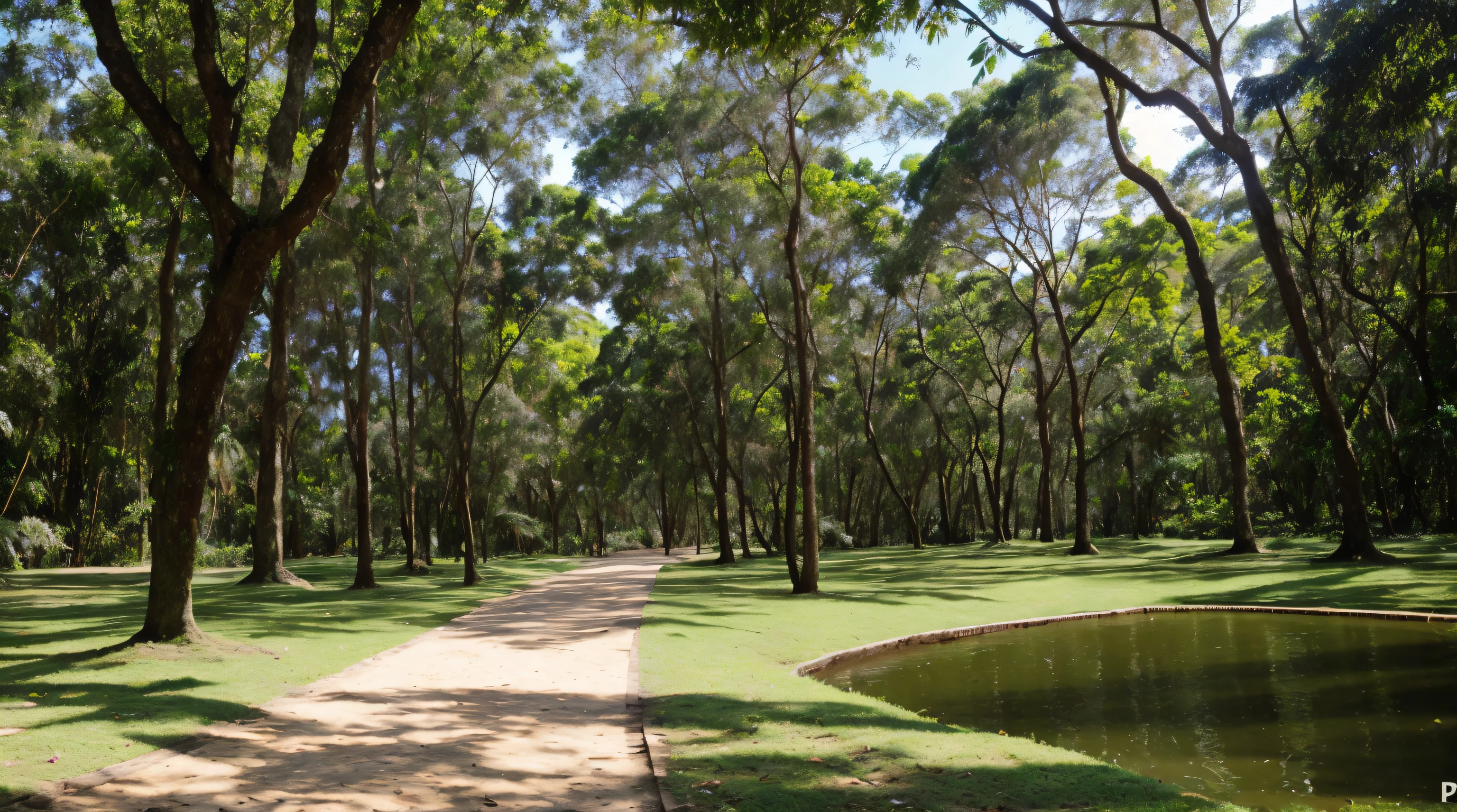 Parque incrivelmente belo, vegetation, natureza, visto de um ponto alto