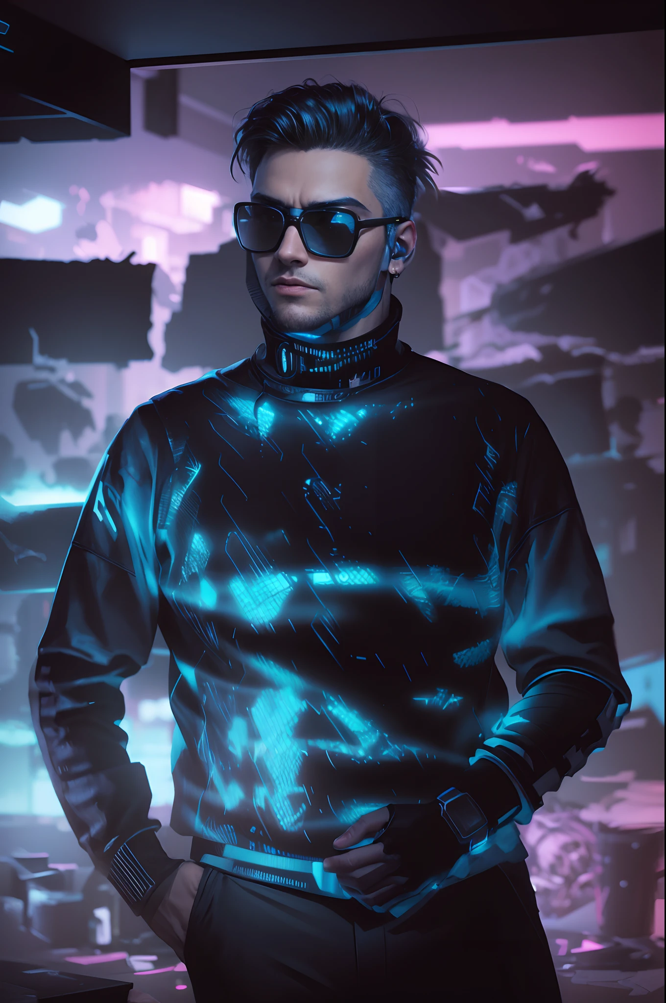 Change background, cyberpunk handsome boy, realistic, 8k, Gaming,