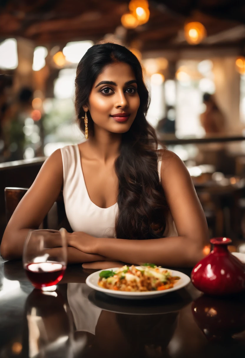 "Imagine uma cena com uma mulher comum, sitting facing the camera, authentically sharing your experiences and opinions in a relaxed and honest interview."