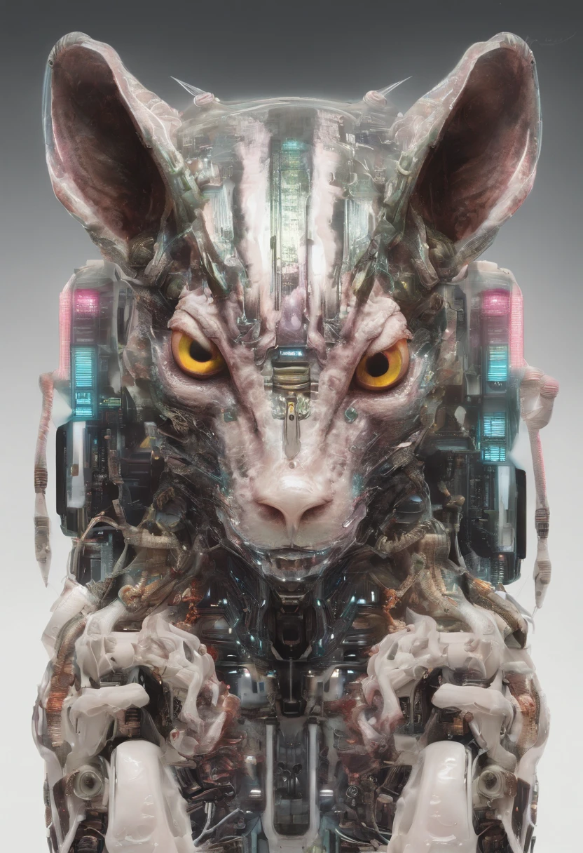 Cat face Goldfish body Limbs of goats