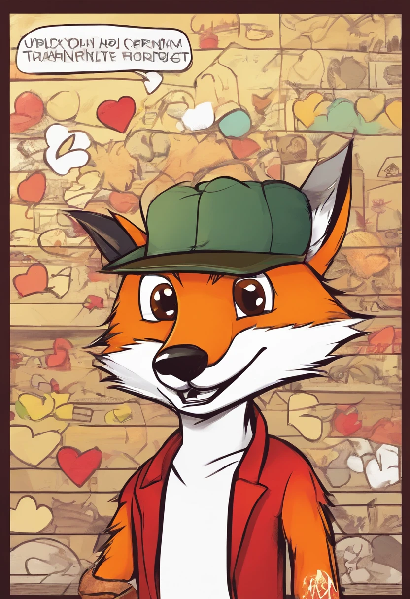 male anthropomorphic furry fox in a cartoon style. setting is a college dorm. the fox is wearing boxer briefs and a red t-shirt.
