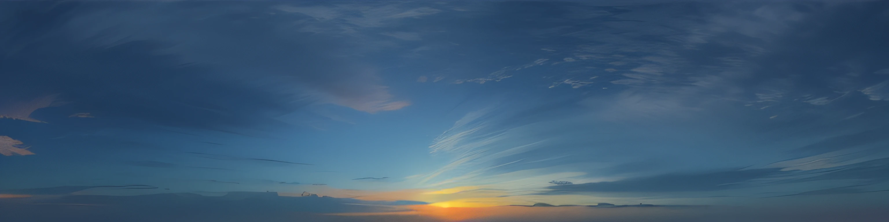 Equirectangular HDRI MAP,    beautiful sky, , sunset behind epic clouds