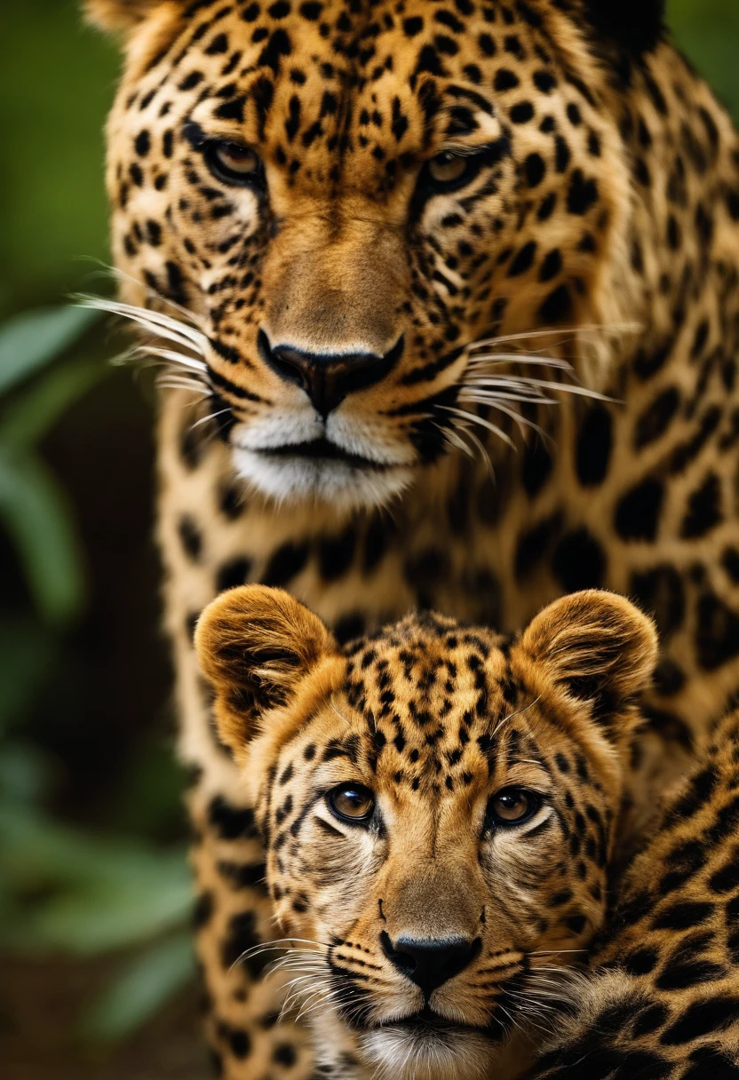 quero um animal com rosto de leao, bear's feet and leopard's mouth