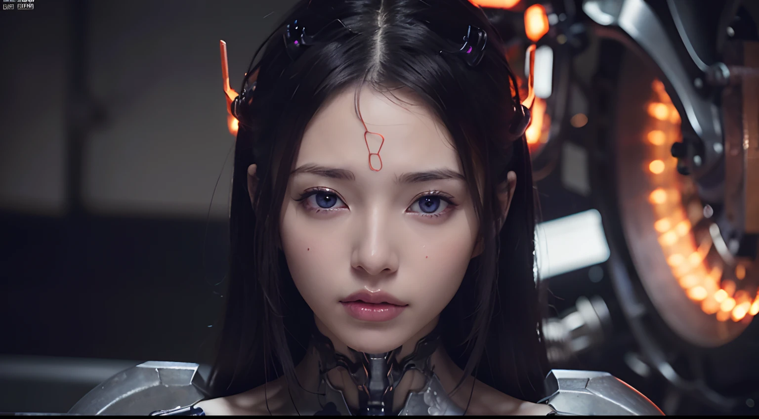 NSFW,((top-quality、in 8K、masterpiece:1.3))Wearing a silvery-white mech,Girl with a delicate face,The highest image quality,ultraclear,Facial features are delicate and clear,Armageddon,machine arms,exquisitedetails,(cammel toe)、Mechanical pattern,cyberpunked