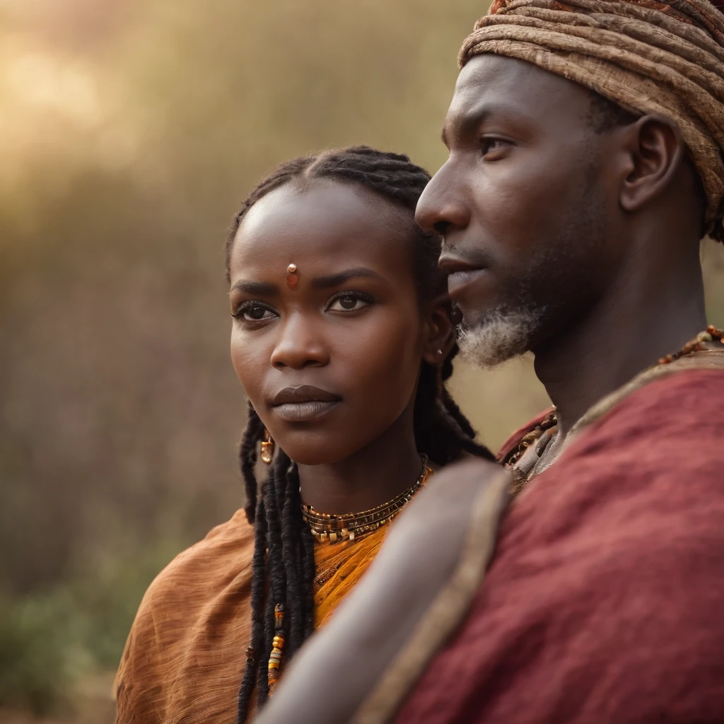 black, african, vivid colors, biblical epic film, realistic in 8k
