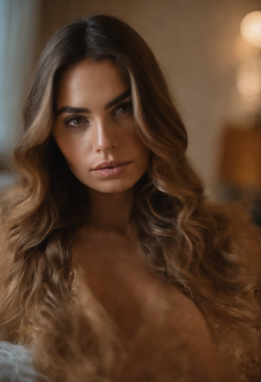Arafed Mujer totalmente , Chica sexy con ojos azules, ultra realista, meticulosamente detallado, Retrato Sophie Mudd, cabello rubio y ojos grandes, selfie de una mujer joven, Ojos del dormitorio, Violeta Myers, sin maquillaje, Maquillaje natural, staring directly into camera, cara con artgram, maquillaje sutil, Impresionante foto de cuerpo completo arrodillado en la cama, En el dormitorio, Medium to large size bust