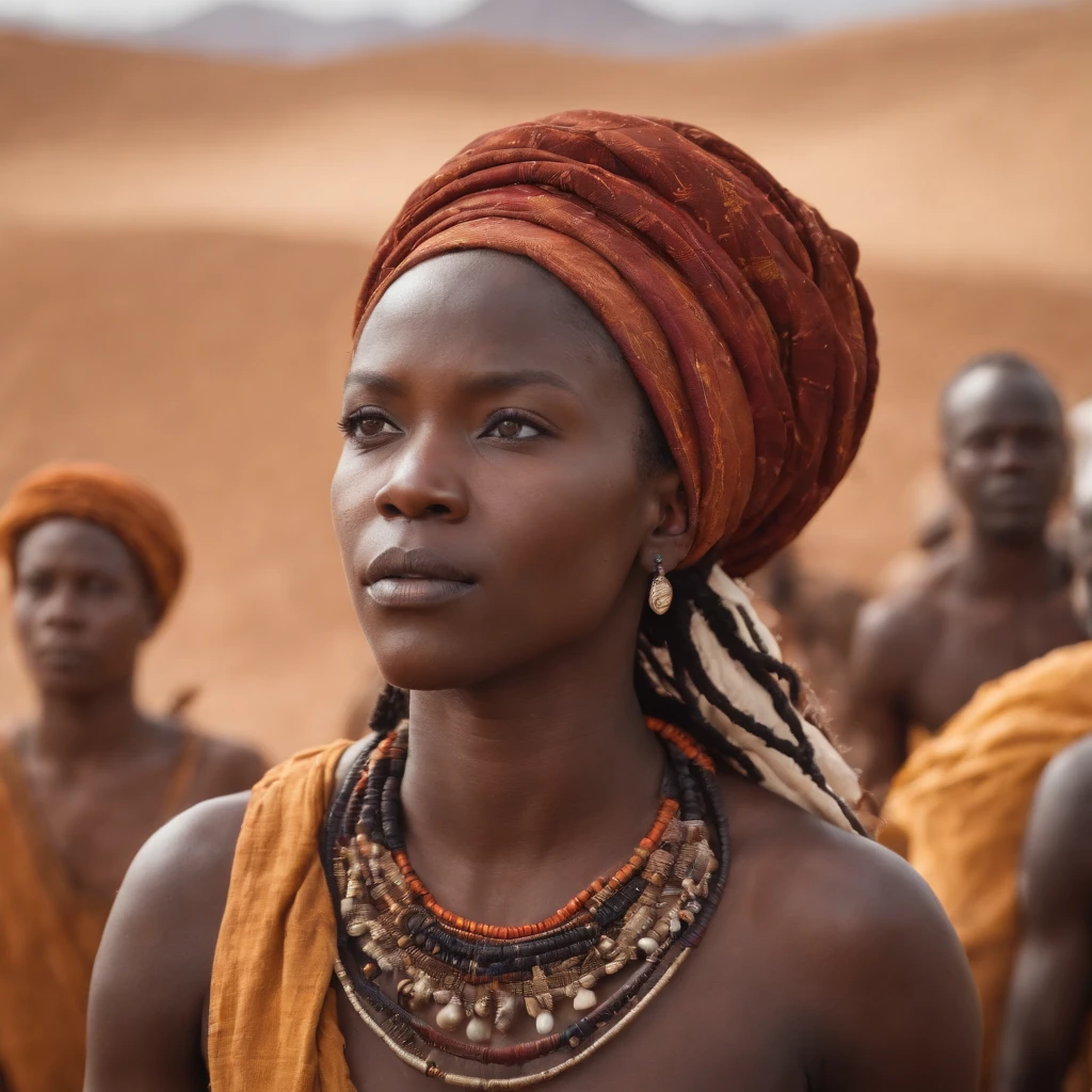 black, african, vivid colors, biblical epic film, realistic in 8k