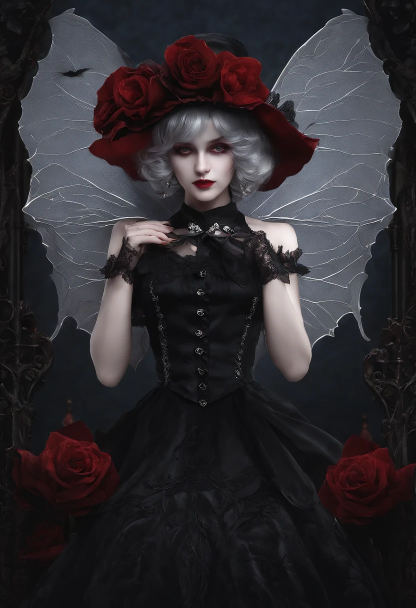 A beautiful masterpiece with the best quality featuring a solo girl. The girl, named Remilia Scarlet, is the focus of the artwork. Her face is extremely detailed, with beautiful and detailed eyes, lips, and face. The artwork portrays her in a gothic style, combining dark aesthetics with elegance. She has long lashes that enhance her captivating gaze. The artwork showcases Remilia Scarlet in a gothic outfit, emphasizing her mysterious and alluring presence. The background is dark, creating a moody atmosphere that complements the goth theme. The lighting is carefully designed to highlight Remilia Scarlet's features, casting shadows that add depth to the artwork. The colors used in the artwork are vivid, contrasting with the dark background to create a visually striking composition. The artwork is created using a mix of illustration and digital rendering techniques, resulting in an ultra-detailed and realistic depiction of Remilia Scarlet. The final result is a high-resolution, 4k or 8k masterpiece that captures the essence of gothic aesthetics and showcases Remilia Scarlet's beauty and allure.