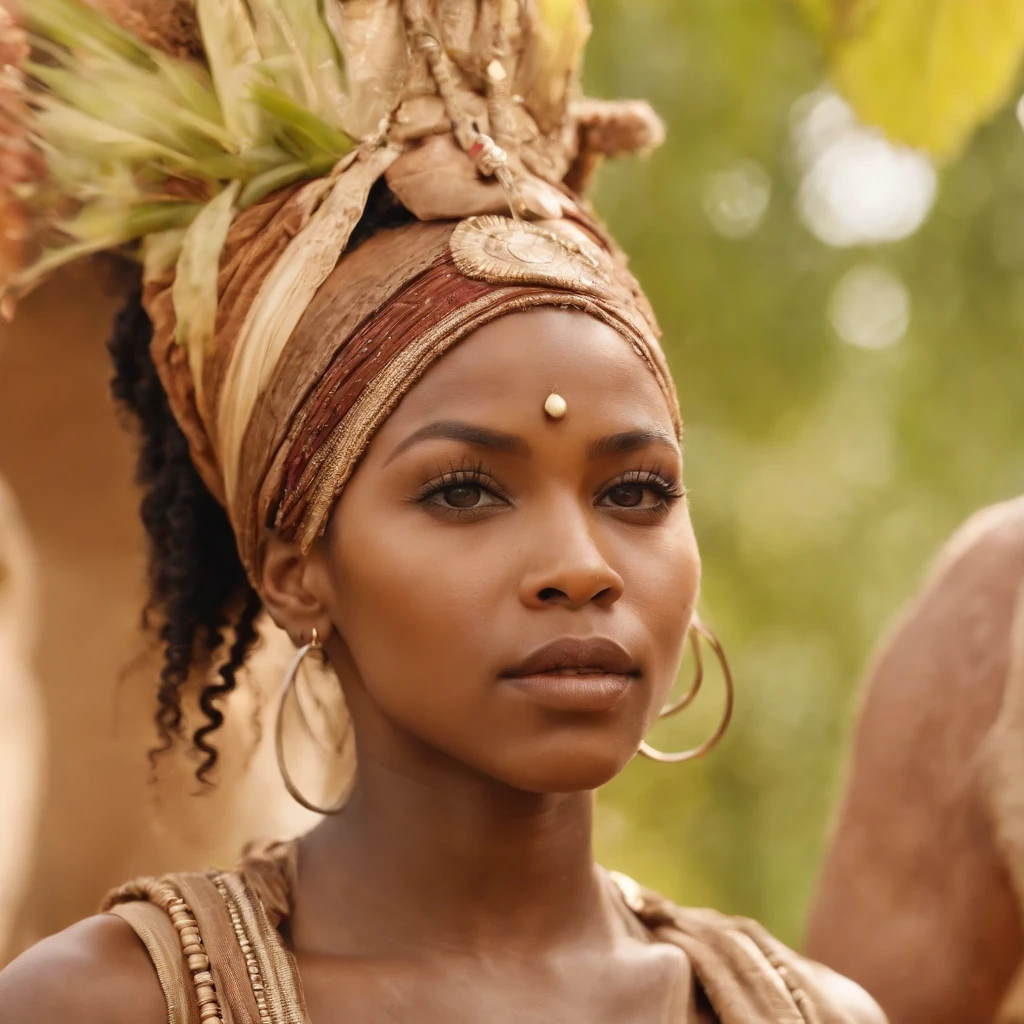 African mulatto, vivid colors, biblical epic film, realistic in 8k