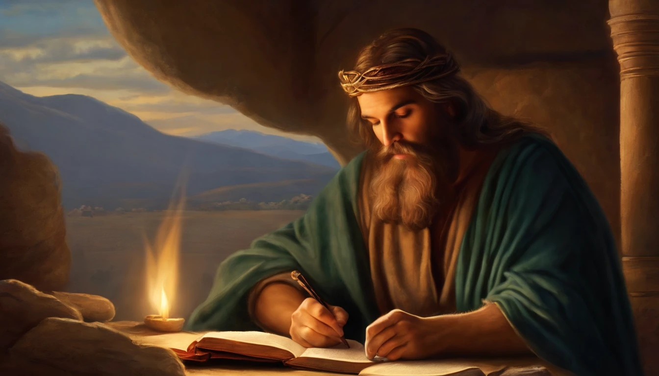 Paul writing the Bible 2,000 years ago