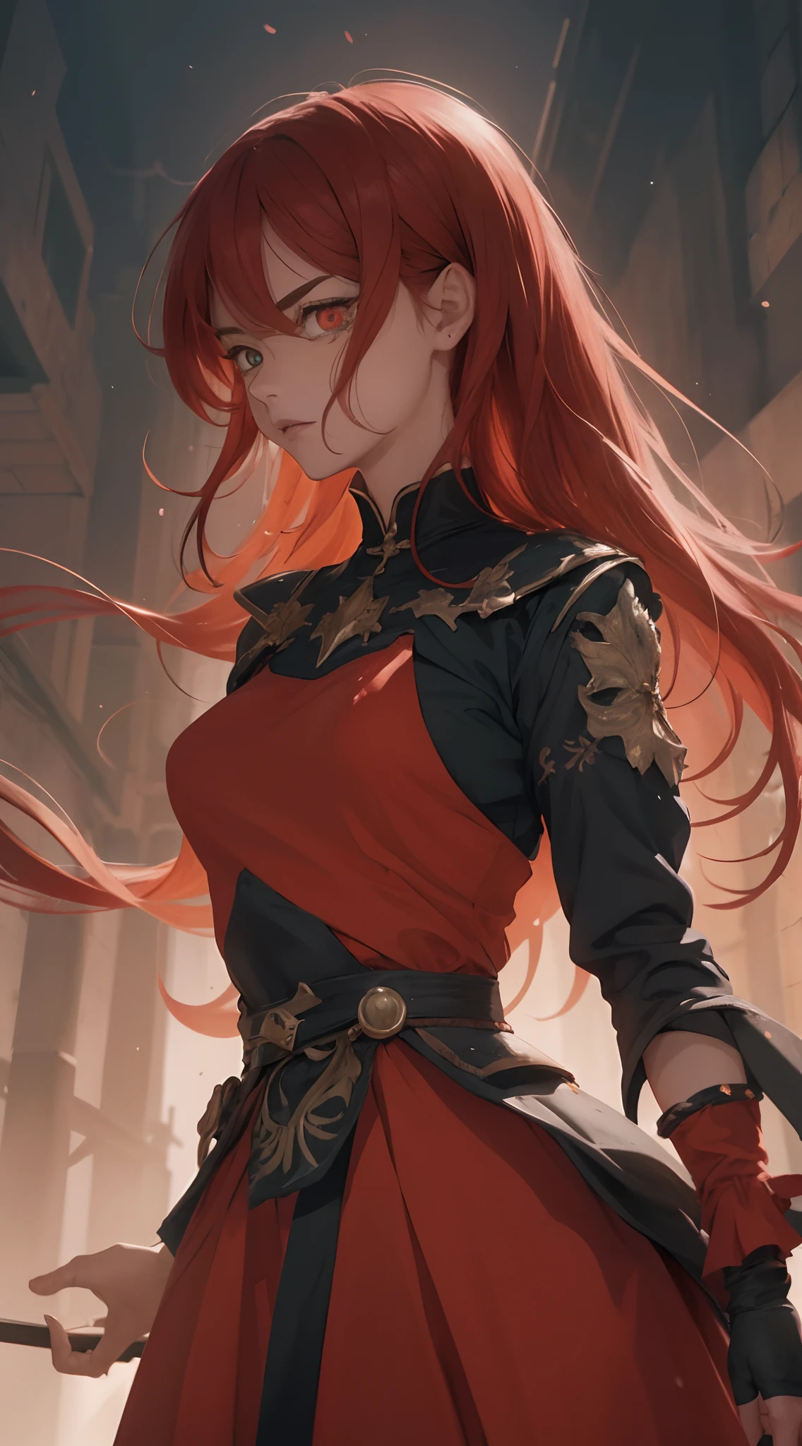 Absurdo, alto, Ultra Detalhado, (1girl:1.3),
quebrar
, Criar uma arte digital, com linhas limpas, formas simples, and focus on composition and balance.
quebrar
, Capture uma poderosa imperatriz, usando um vestido longo, with long flowing red hair, chifres flamejantes, (olhos vermelhos brilhantes:1.5),
quebrar
, Capturar uma imagem com pouca luz, with minimal lighting and focus on the subtle details and atmosphere of the scene.
quebrar
, Capture uma aura de chamas ao redor do personagem, in a chaotic atmosphere.
quebrar
, Crie uma cena de uma mulher imponente, Threatening, with a menacing look, Manipulando as chamas.
quebrar
, Create an image inspired by the Japanese animation Fate, por Ufotable Inc, com linhas delicadas, flat colors and emphasis on pattern and composition.