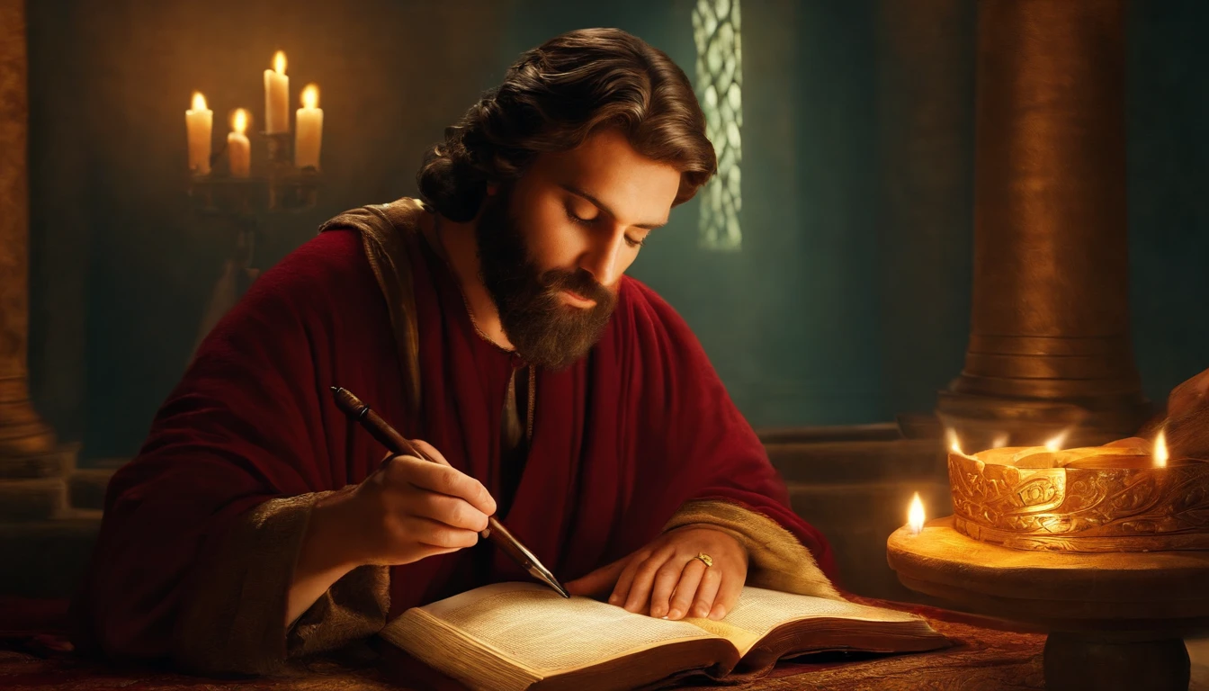 Paul writing the Bible 2,000 years ago