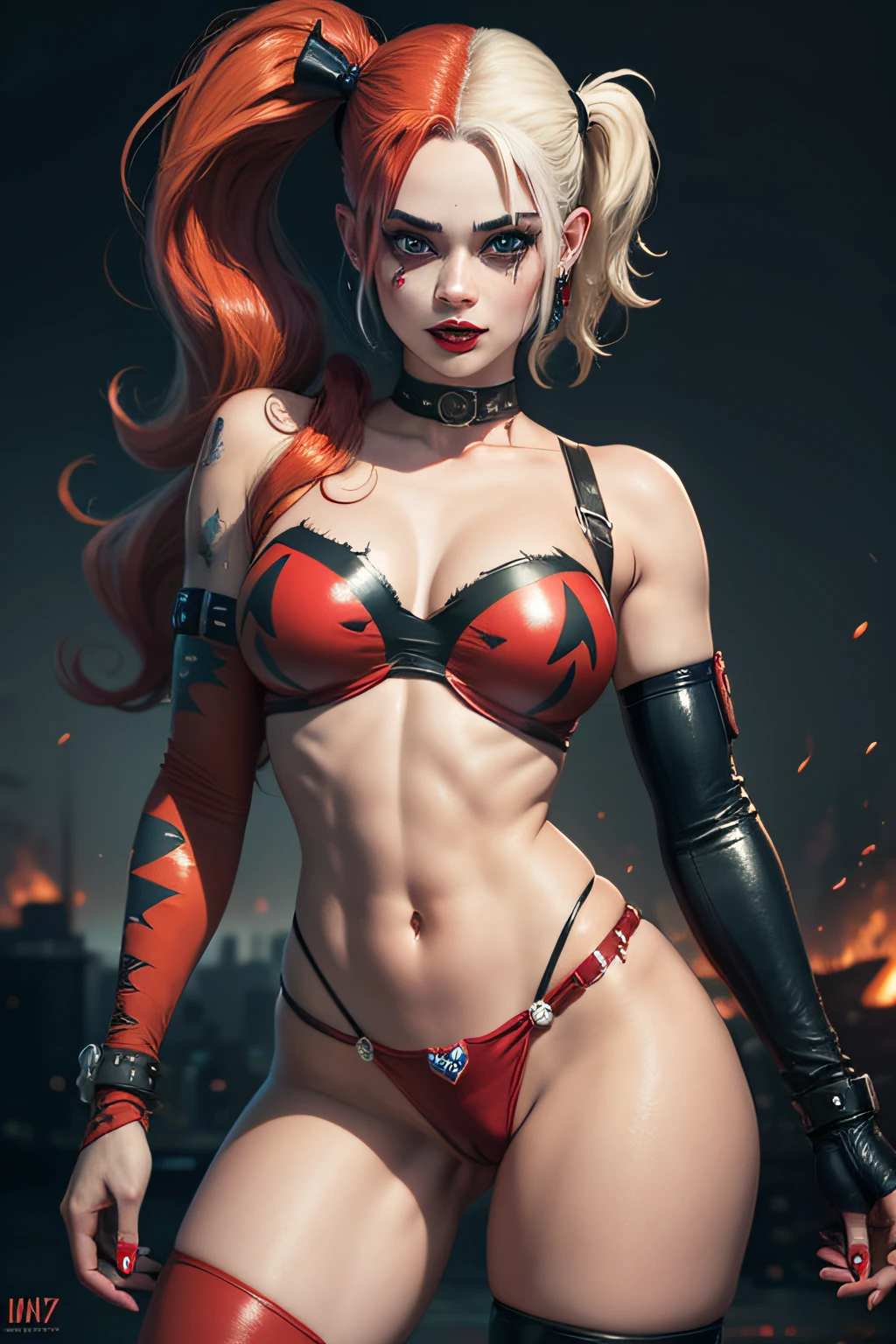 harley quinn, 17 anos, fogo, sexy,