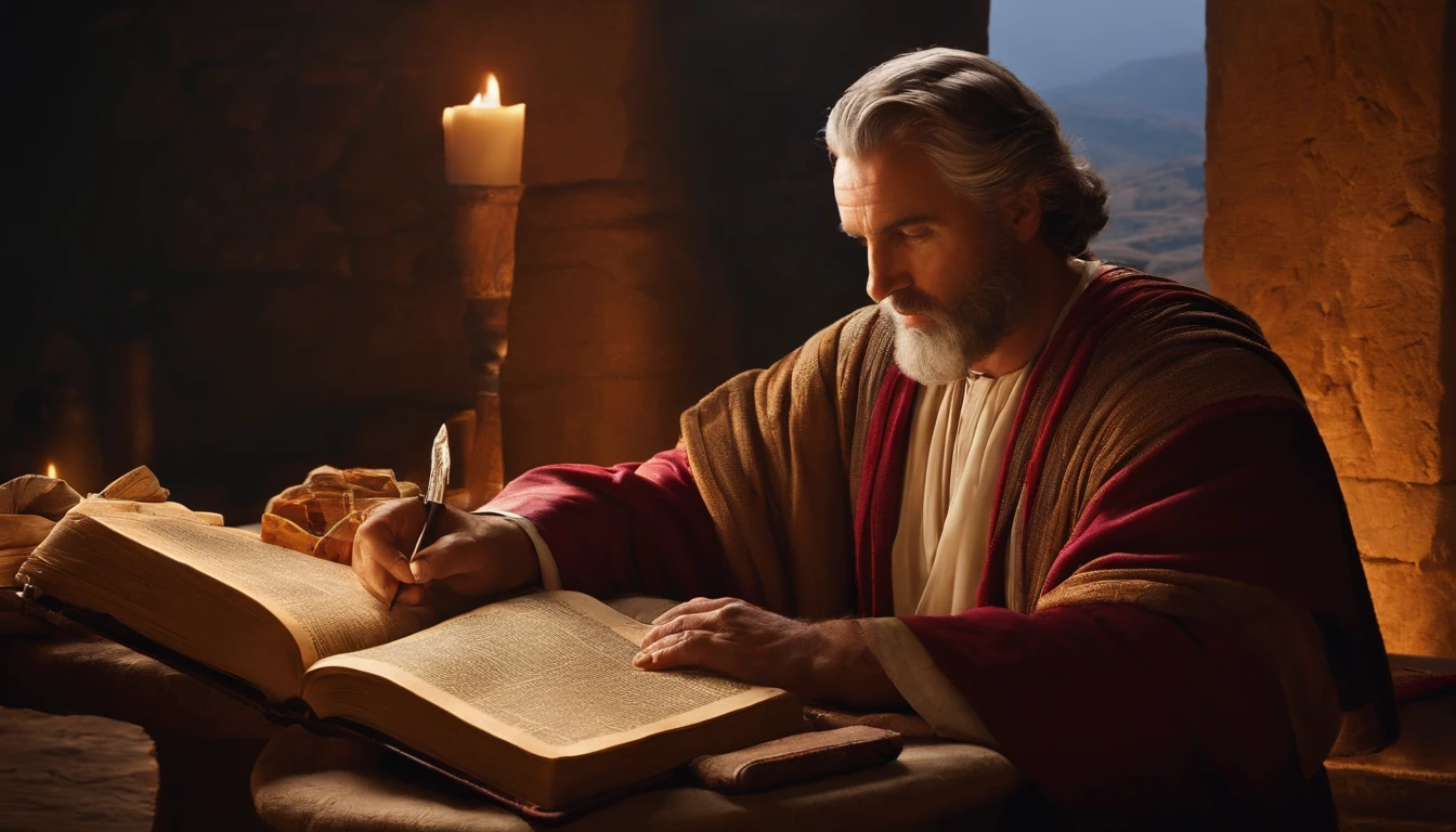 Paul writing the Bible 2,000 years ago