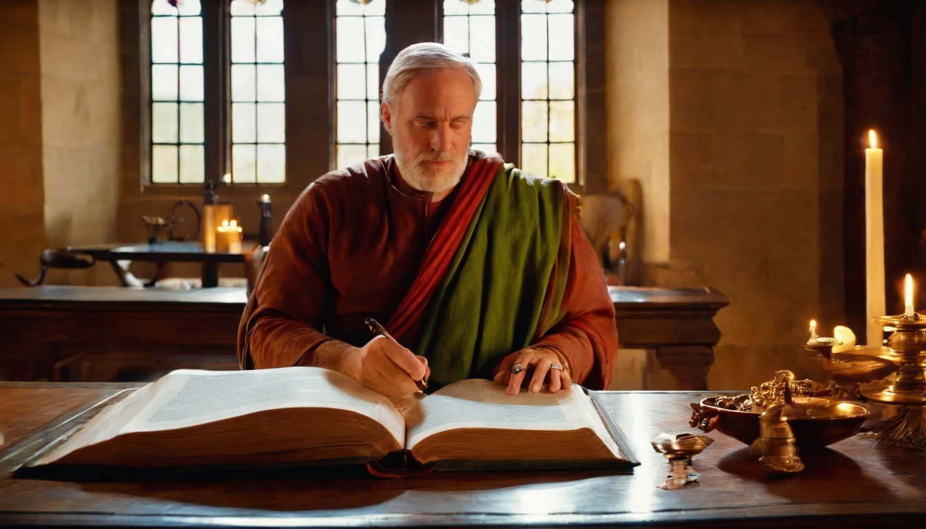 Paul writing the Bible 2,000 years ago