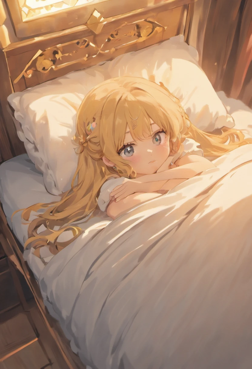 (best quality,4k,8k,highres,masterpiece:1.2),ultra-detailed,realistic:1.37, HDR,UHD,studio lighting,extremely detailed face,beautiful detailed eyes,beautiful detailed lips,relaxed expression, soft lighting, woman,posing on a bed,lying on her back,comfortably wrapped in a cozy blanket,classic bedroom setting,soft and warm color tones,subtle shadows,highly detailed bed with intricate patterns,fluffy pillows and soft sheets,peaceful and serene ambiance,gentle sunlight streaming through the curtains,vivid colors,relaxed and sensual atmosphere wearing sexy short