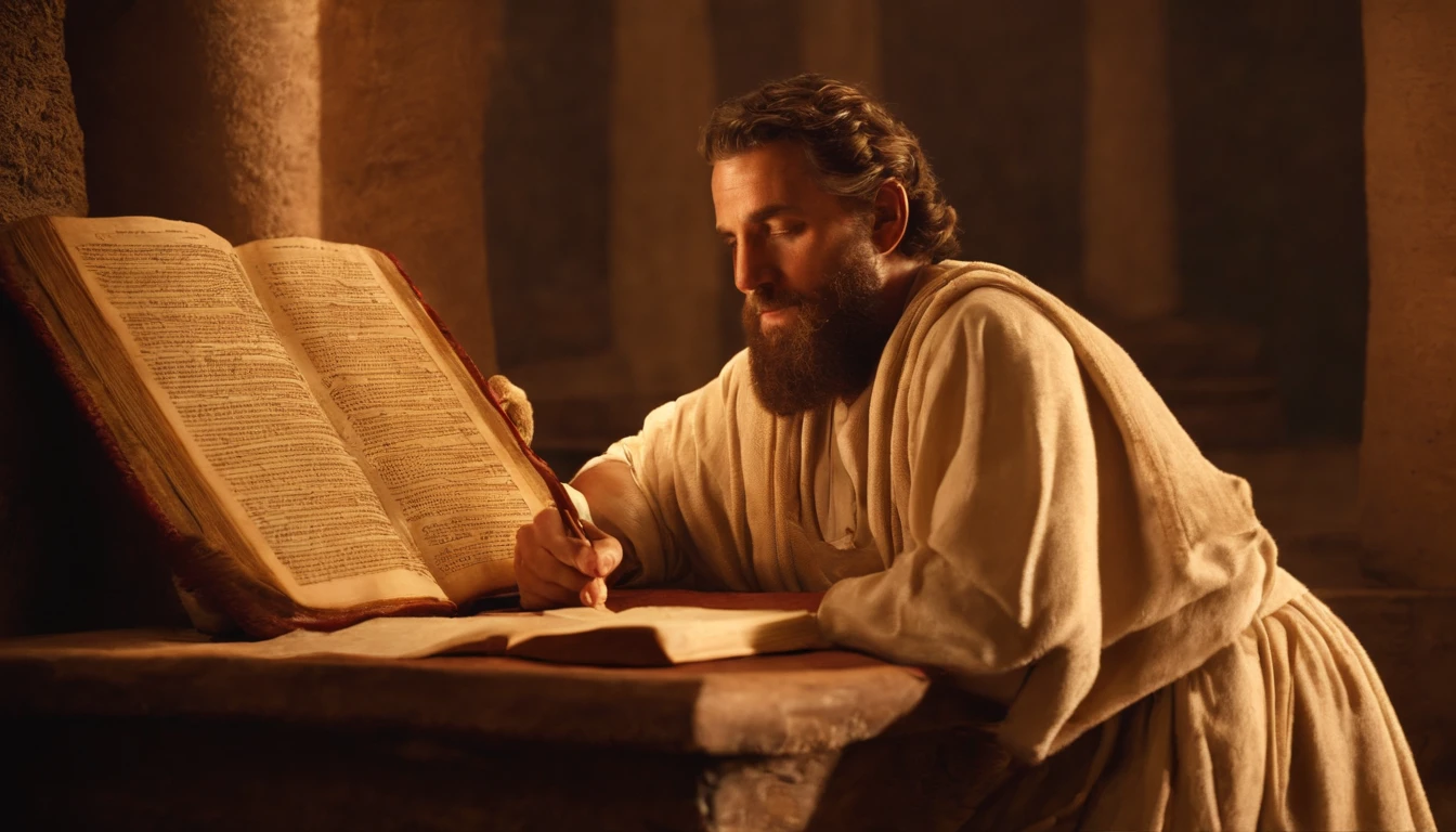 Paul writing the Bible 2,000 years ago