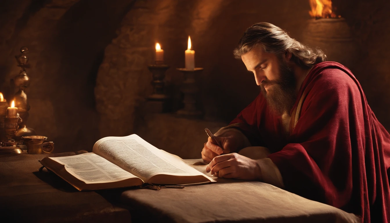 Paul writing the Bible 2,000 years ago