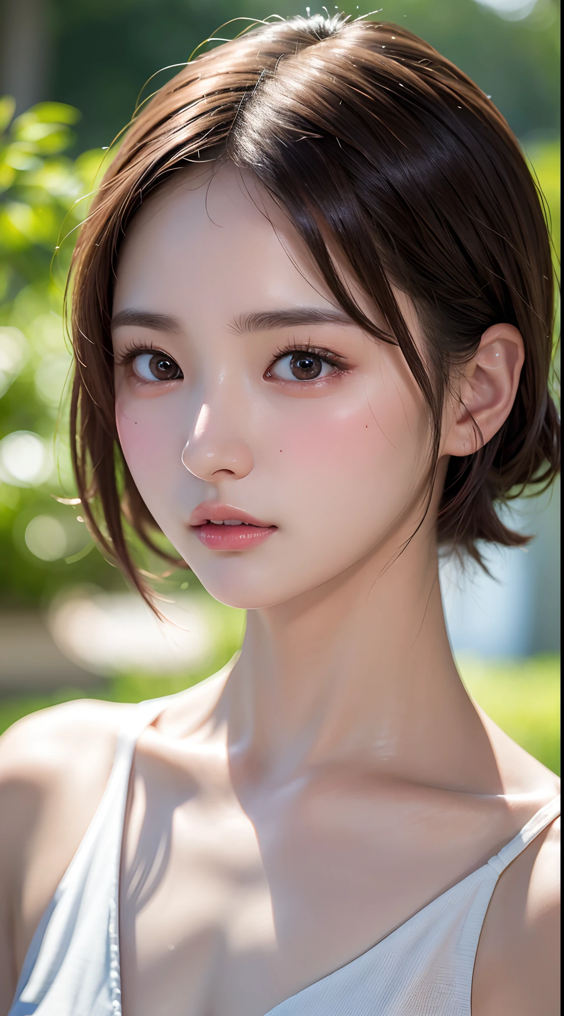 (chiayi:1.5), close up, masterpiece, best quality, raw photo, photorealistic, face, incredibly absurdres, beautiful girl, cute, short hair, depth of field, highres, ultra-detailed, finely detail, extremely detailed, extremely detailed eyes and face, sharp pupils, realistic pupils, sharp focus, ccinematic lighting