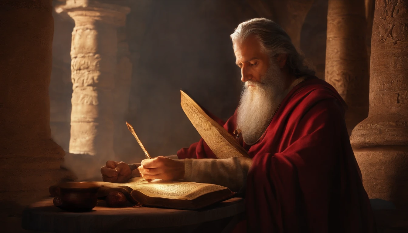 Paul writing the Bible 2,000 years ago