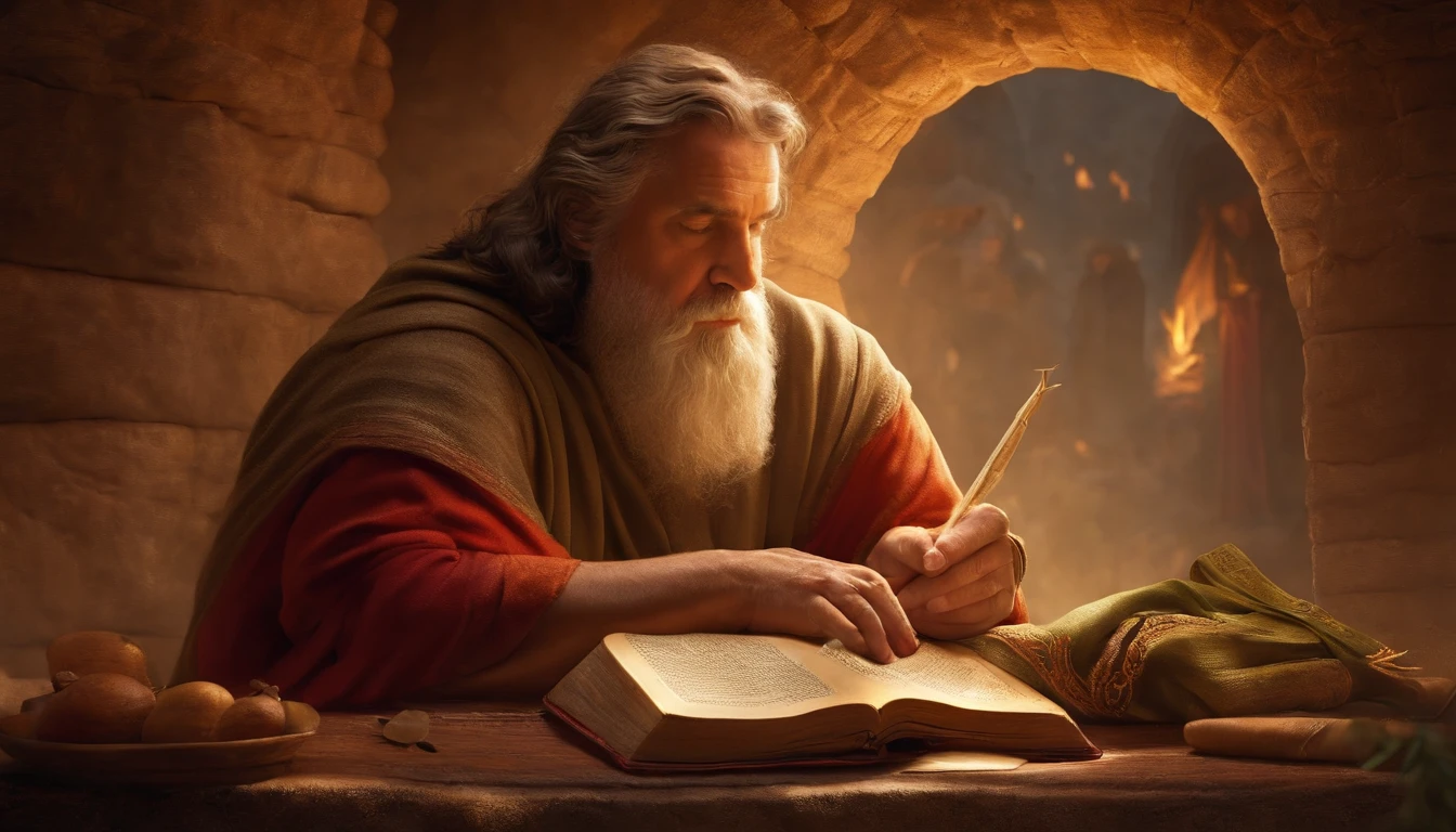 Paul writing the Bible 2,000 years ago